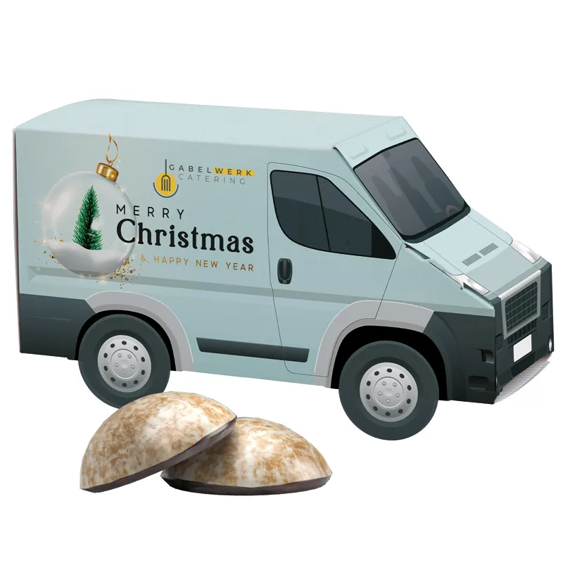 3D-Präsent Transporter, WEISS 4er Lebkuchen Mini