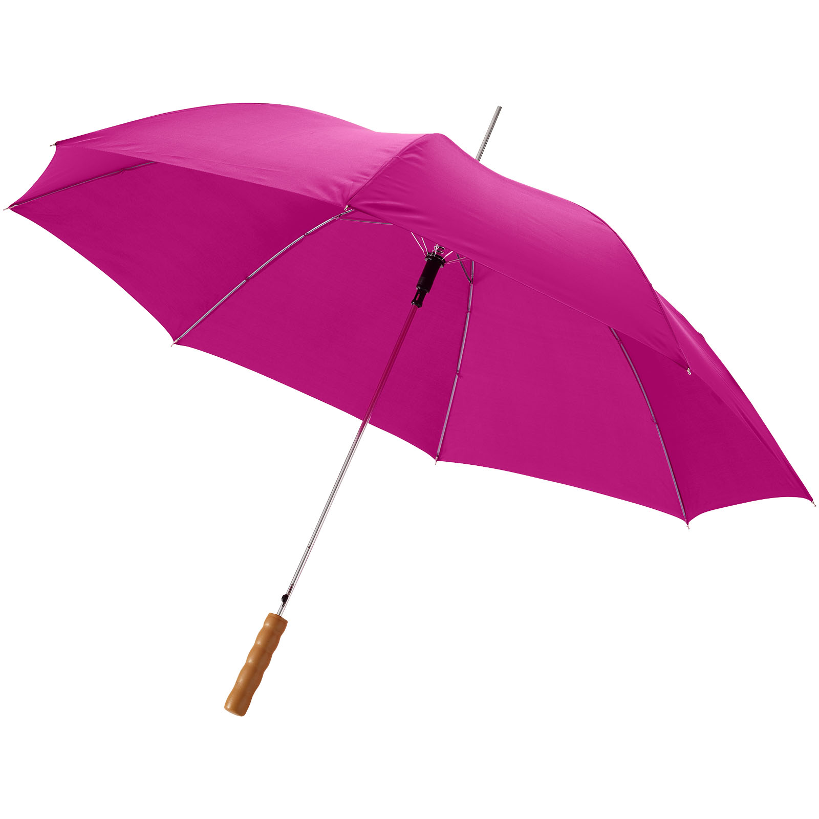 Lisa 23" Automatikregenschirm mit Holzgriff magenta