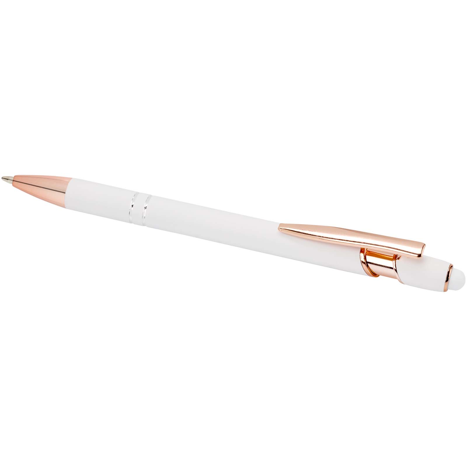 Nanna Kugelschreiber mit Roségold Finish weiss