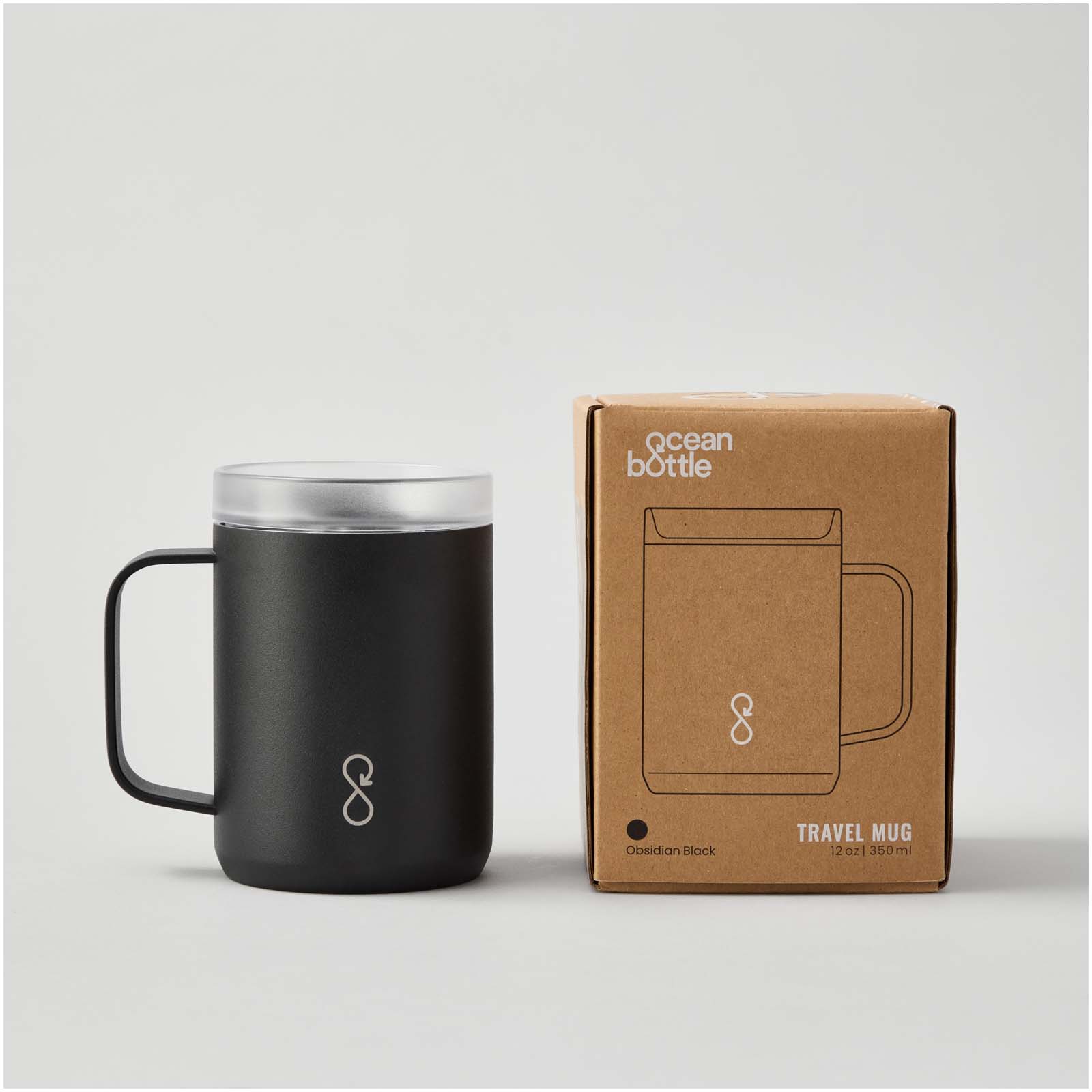 Ocean Bottle 350 ml vakuumisolierter Reisebecher obsidian-schwarz