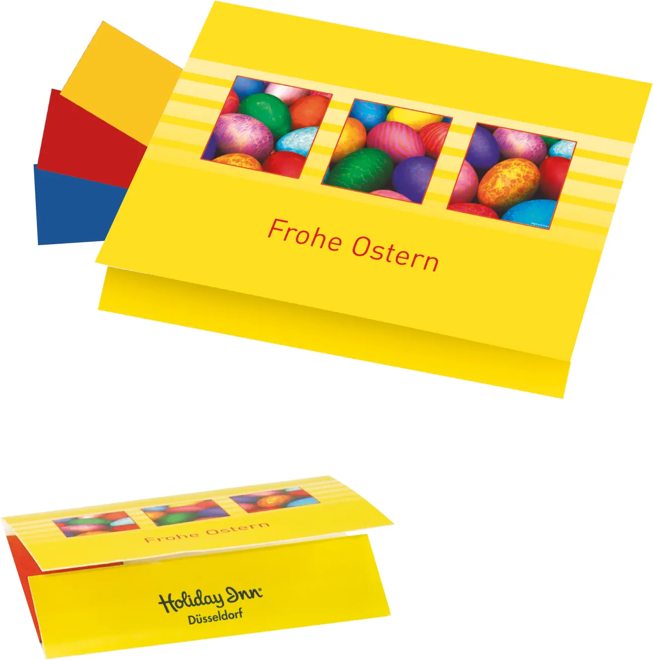 Klappkärtchen Eierfarben