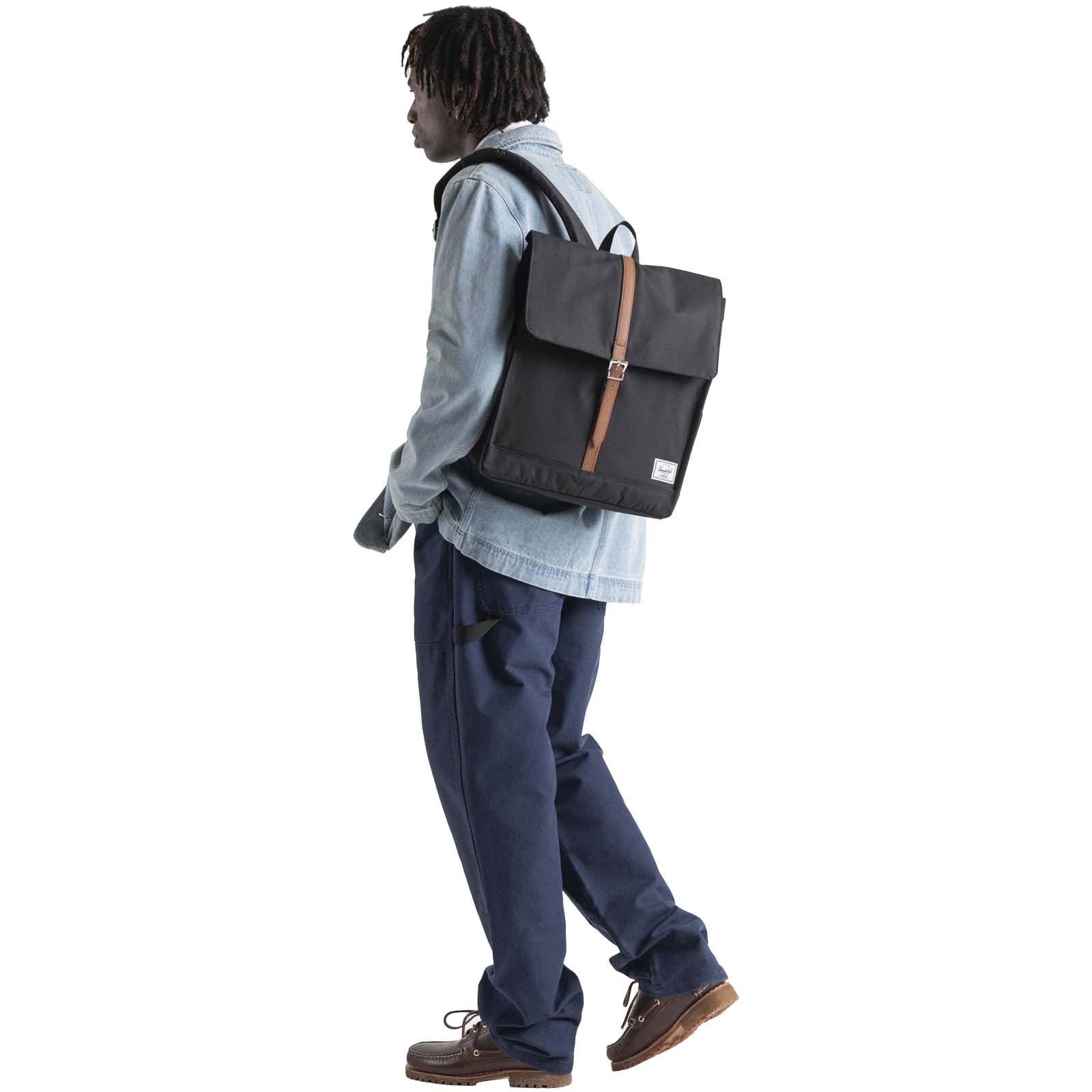 Herschel City Rucksack aus recyceltem Material 16 L heather grau