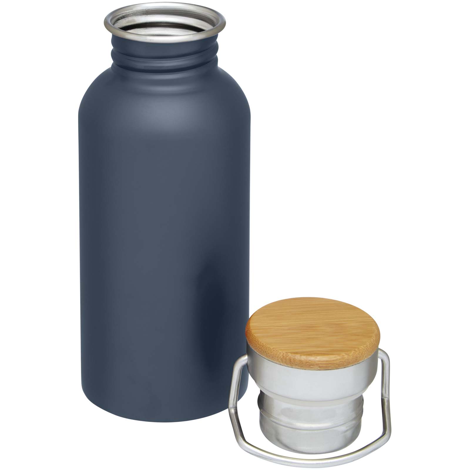 Thor 550 ml einwandige Trinkflasche aus recyceltem Edelstahl hale blau