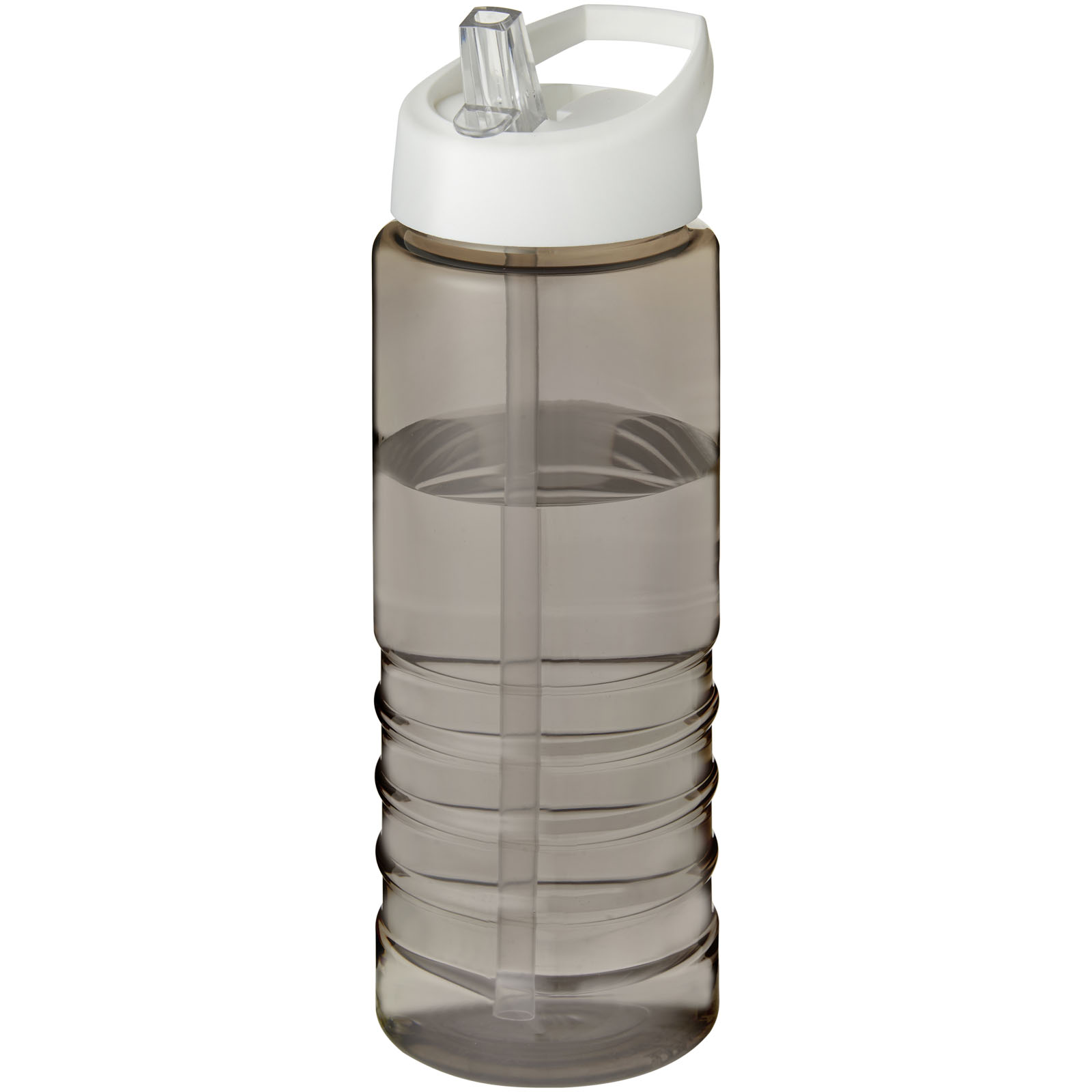 H2O Active® Treble 750 ml Sportflasche mit Ausgussdeckel kohle, weiss