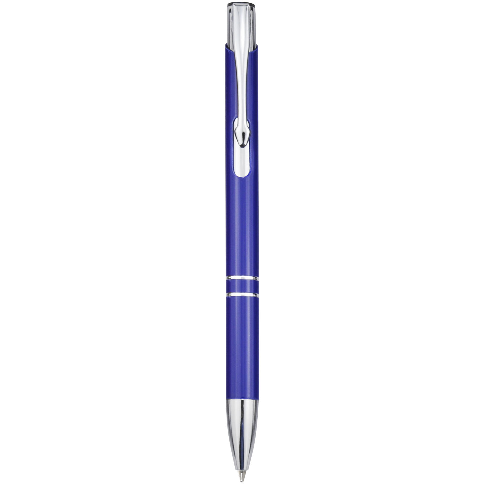 Moneta Druckkugelschreiber aus Aluminium (blaue Mine) royalblau