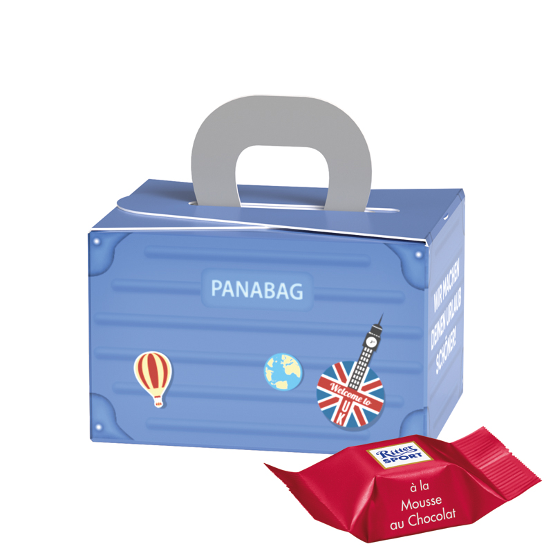 Geschenkbox Mini Koffer, Lindt LINDOR Milchkugeln