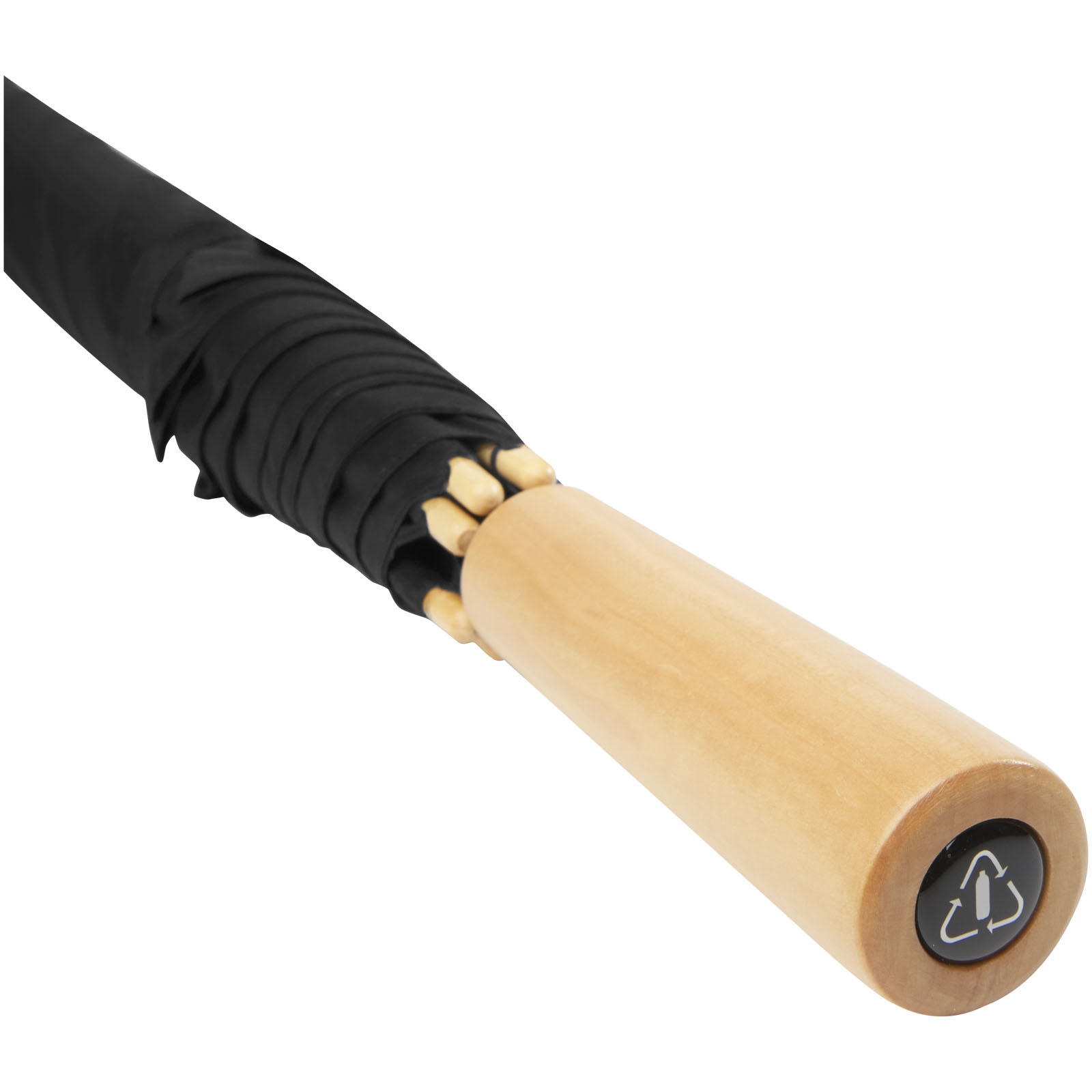 Romee 30'' windbeständiger Golfschirm aus recyceltem PET schwarz