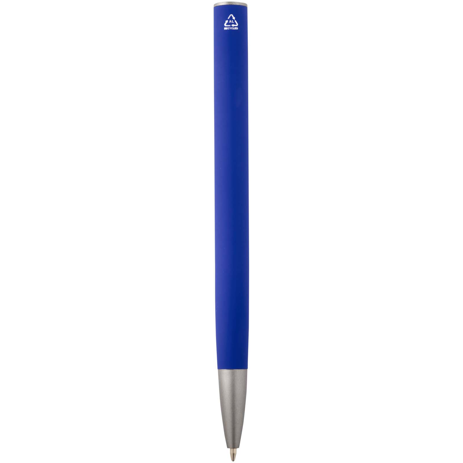 Ziguur Kugelschreiber aus recyceltem Aluminium (blaue Mine) blau