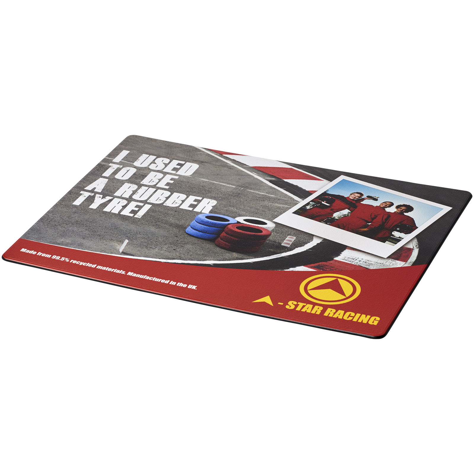 Brite-Mat® Mauspad mit Reifenmaterial schwarz