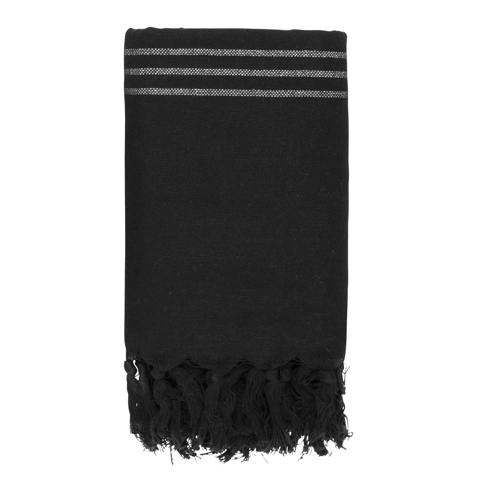 Originalhome Tuch 85 × 175 cm aus recyceltem Material schwarz