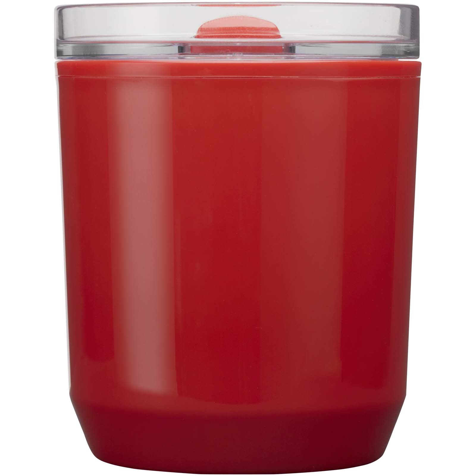 Hudson 180 ml doppelwandiger Becher aus recyceltem Kunststoff rot
