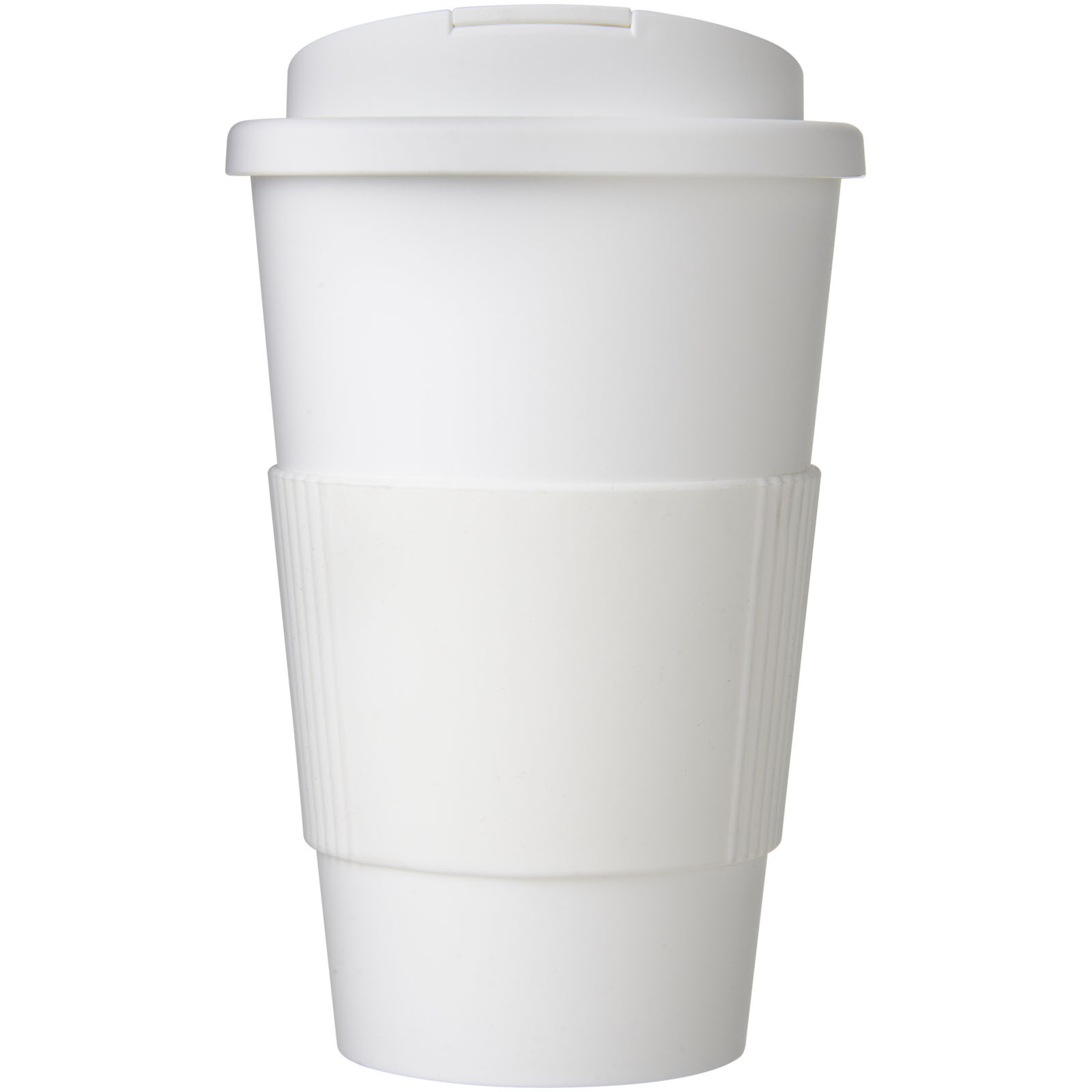 Americano® 350 ml Isolierbecher mit Schutzring & auslaufsicherem Schraubverschluss weiss