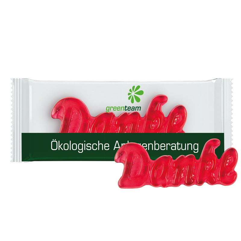 Trolli Fruchtgummi "Danke", Folie kompostierbar