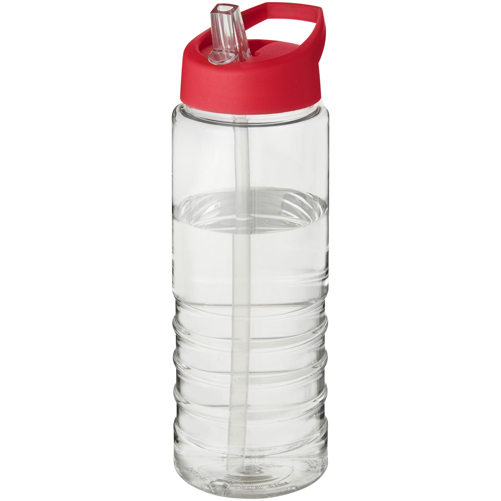 H2O Active® Treble 750 ml Sportflasche mit Ausgussdeckel transparent, rot