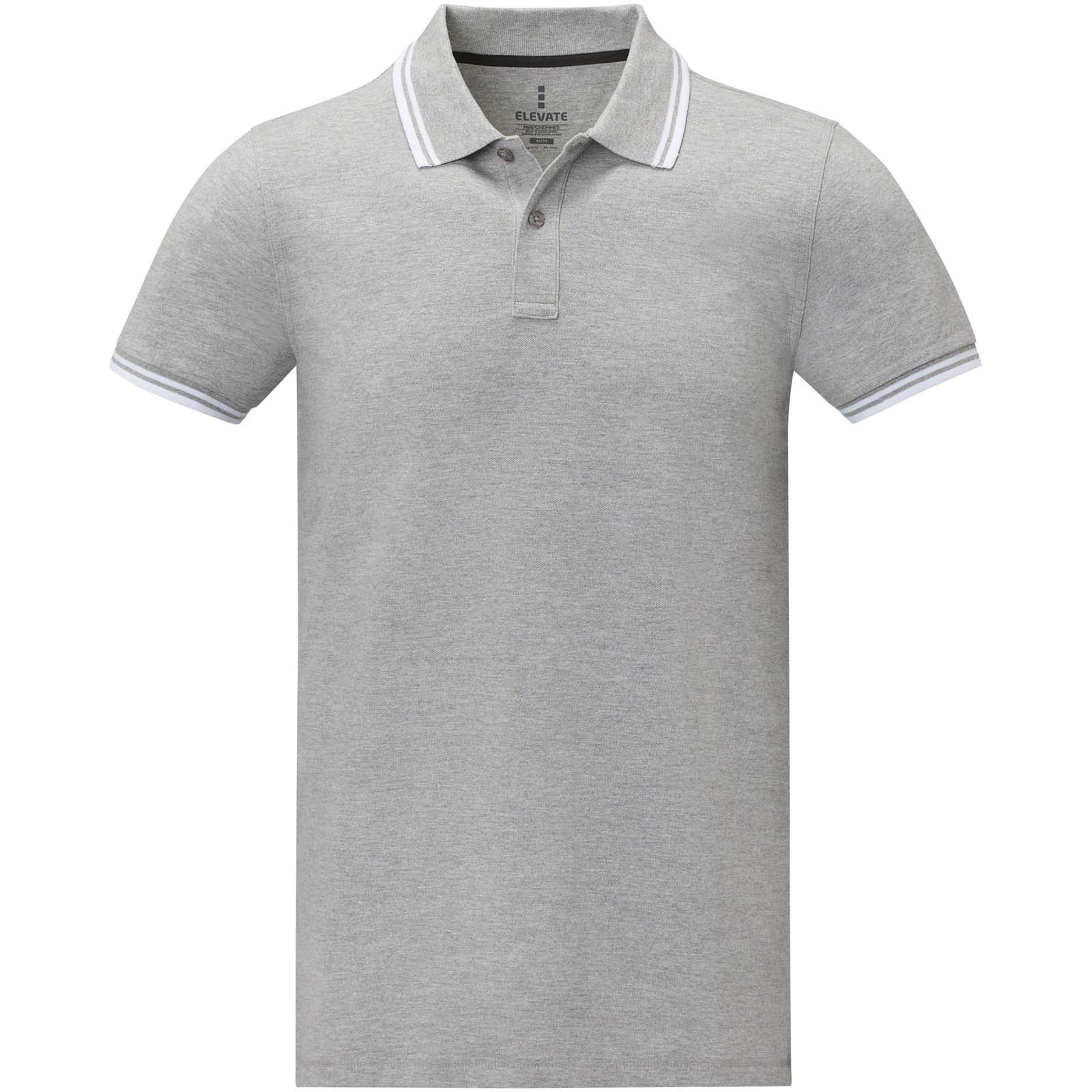 Amarago 200 g/m² Polo mit abgesetztem Rand für Herren heather grau