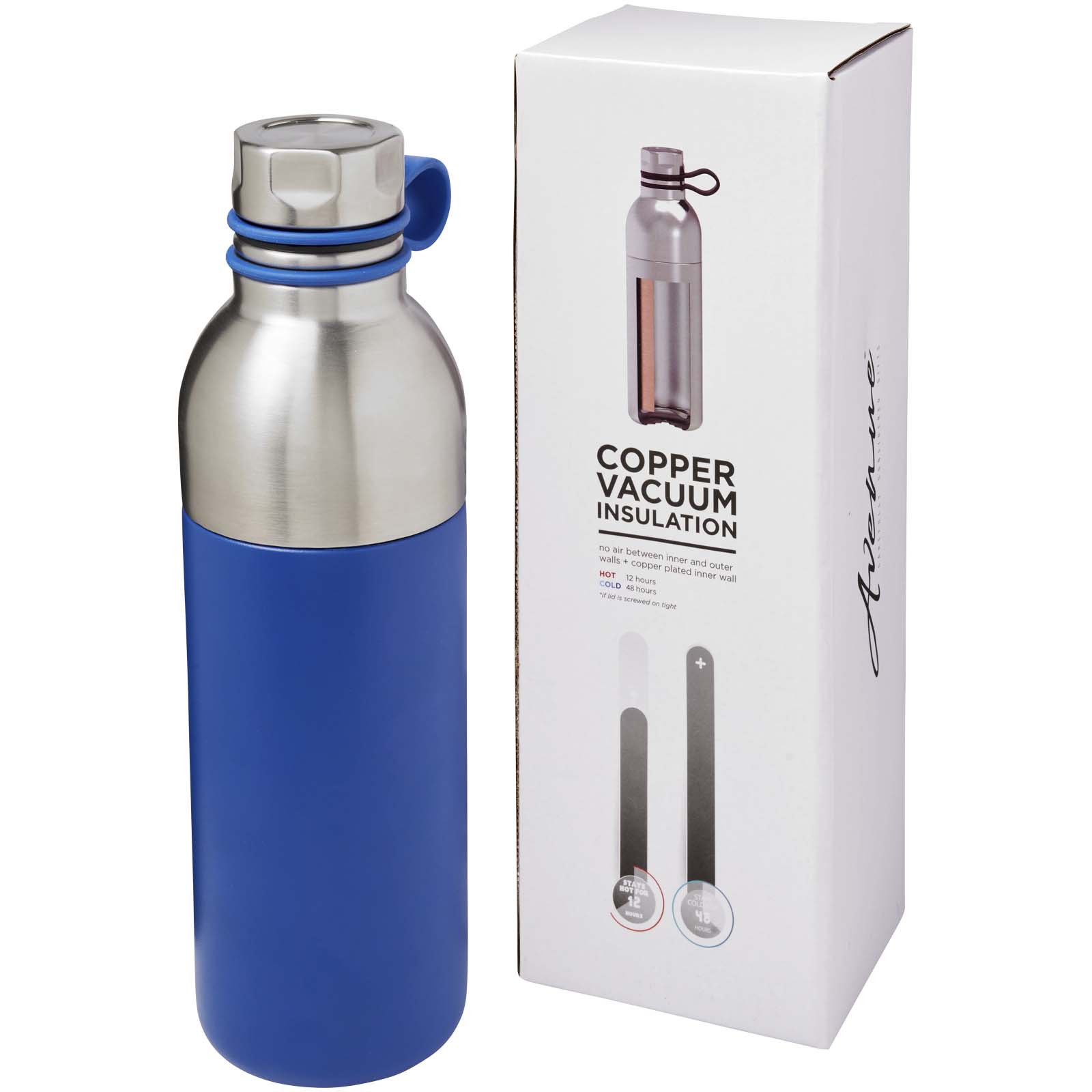 Koln 590 ml Kupfer-Vakuum Isolierflasche blau