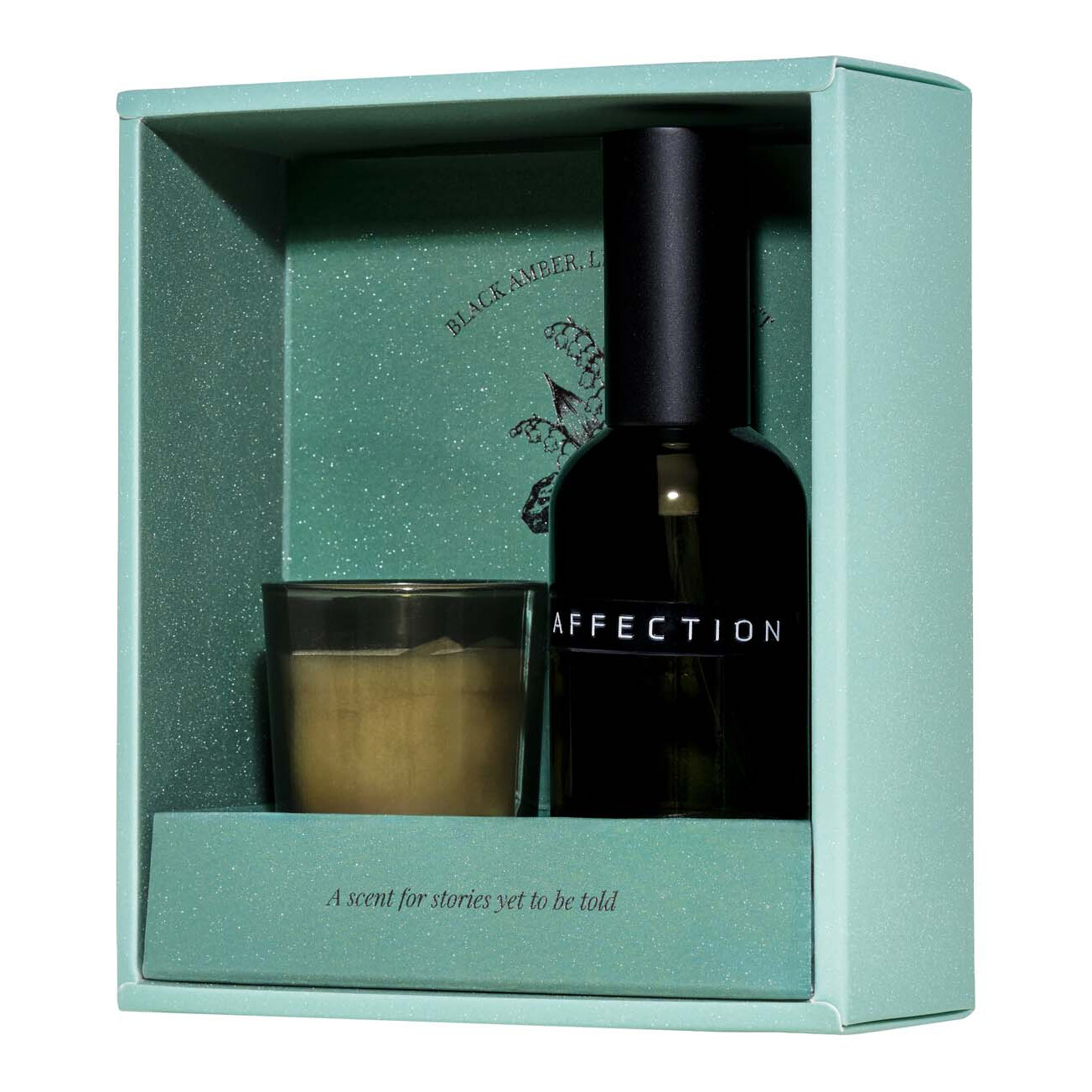 Wellmark 100 ml Raumspray und 70 ml Kerze Tender Affection Set green flash