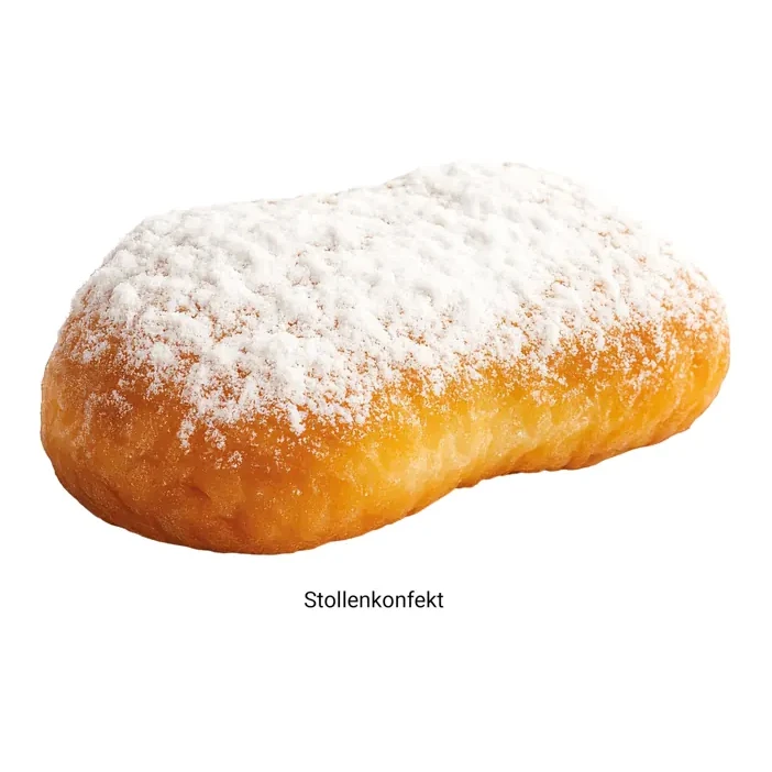 Stollenkonfekt mit Edelmarzipan, Folie weiß