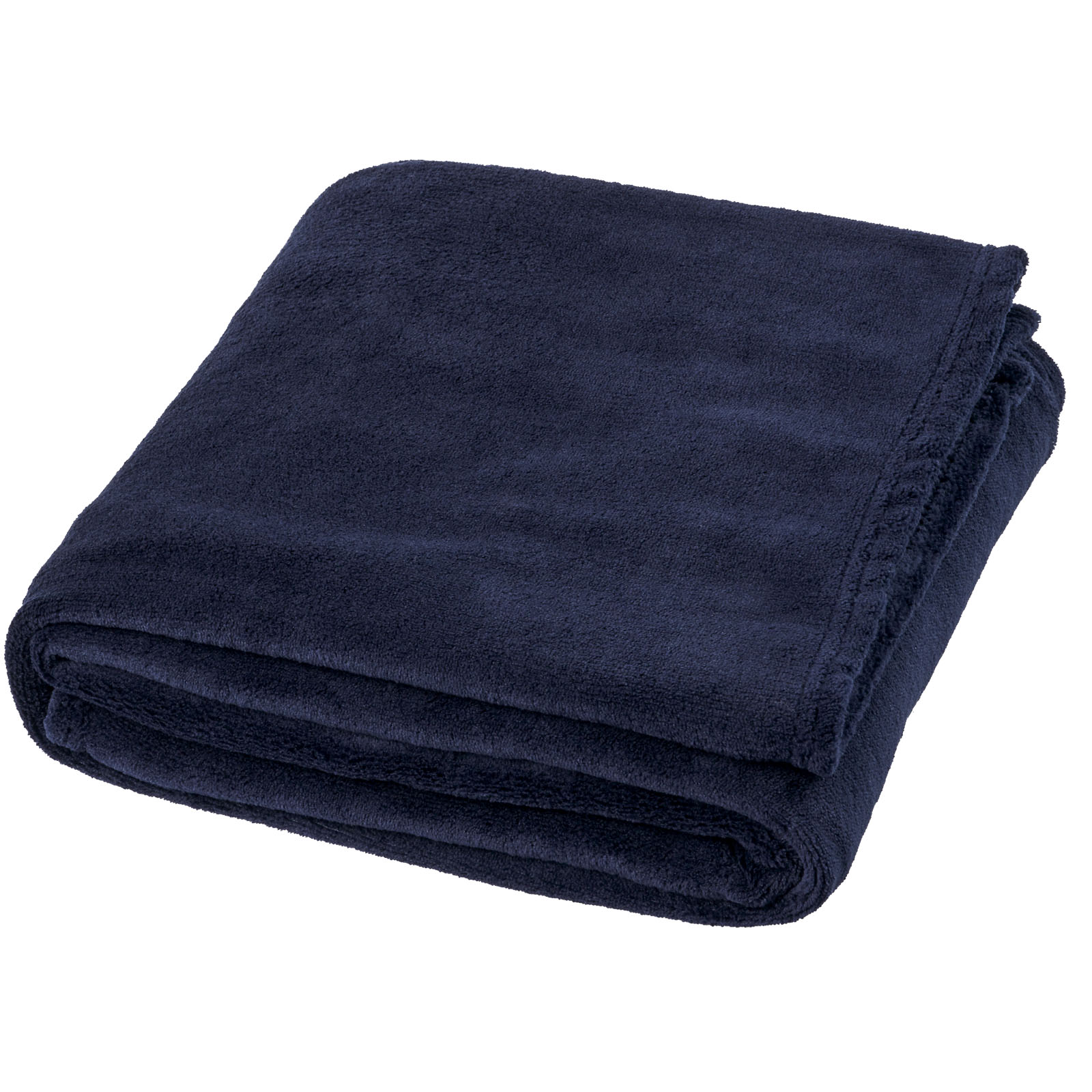 Bay Plaid-Decke aus extraweichem Coral-Fleece dunkelblau