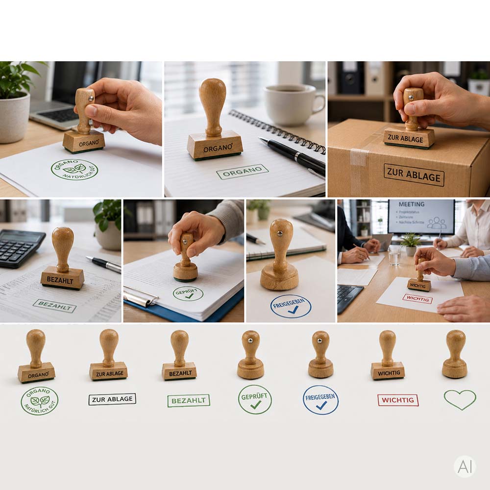 Holzstempel - mit individuellem Stempel