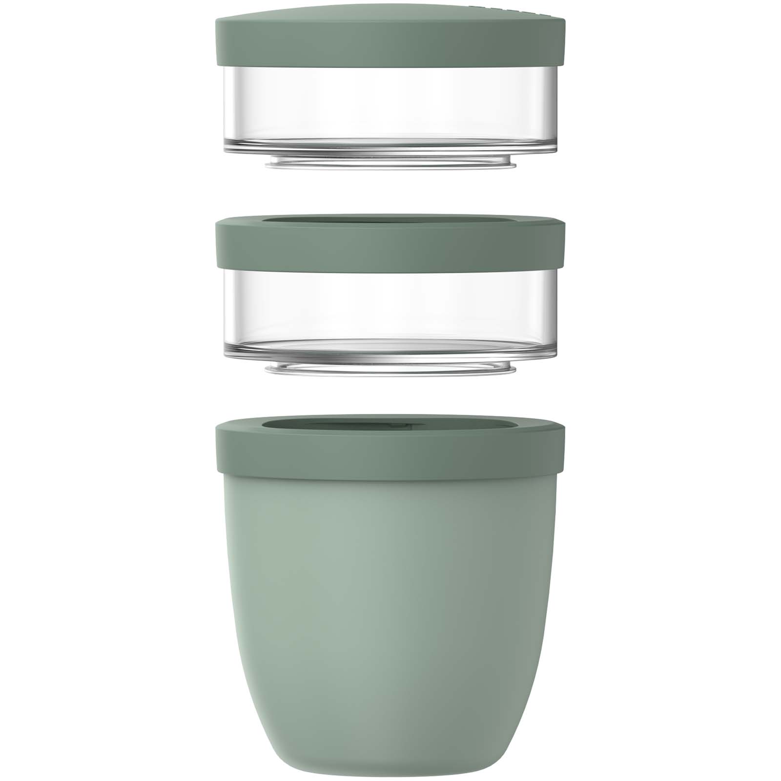 Mepal Ellipse Dreiteiliger, 500 ml + 2 x 200 ml Lunchpot salbei
