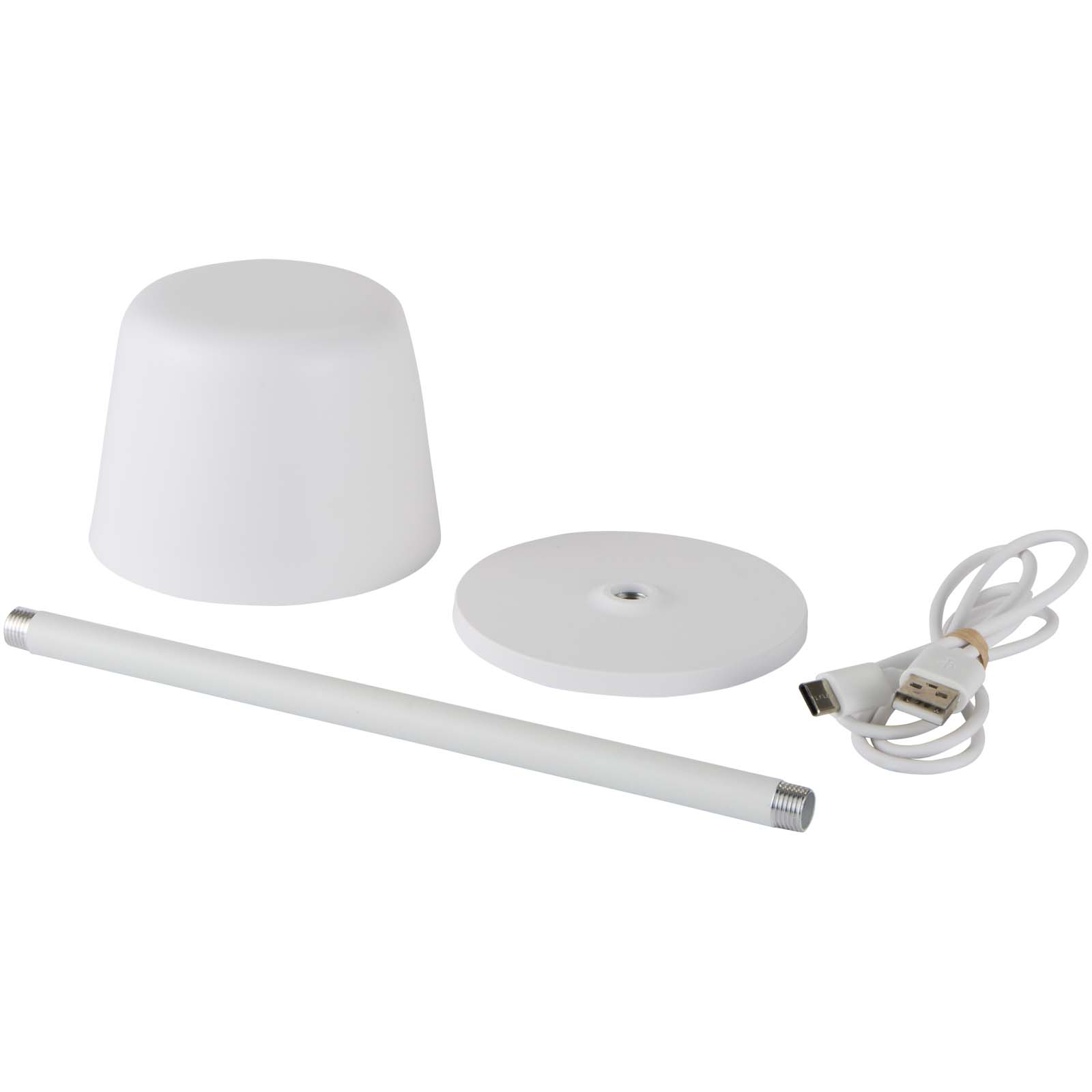 Alya Wiederaufladbare dimmbare Tischlampe mit 3 Lichtmodi weiss