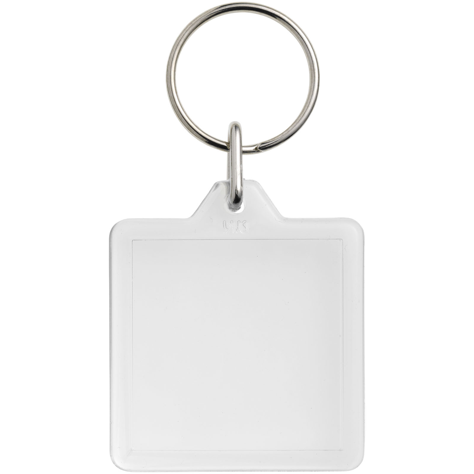 Vial quadratischer U1 Schlüsselanhänger transparent klar