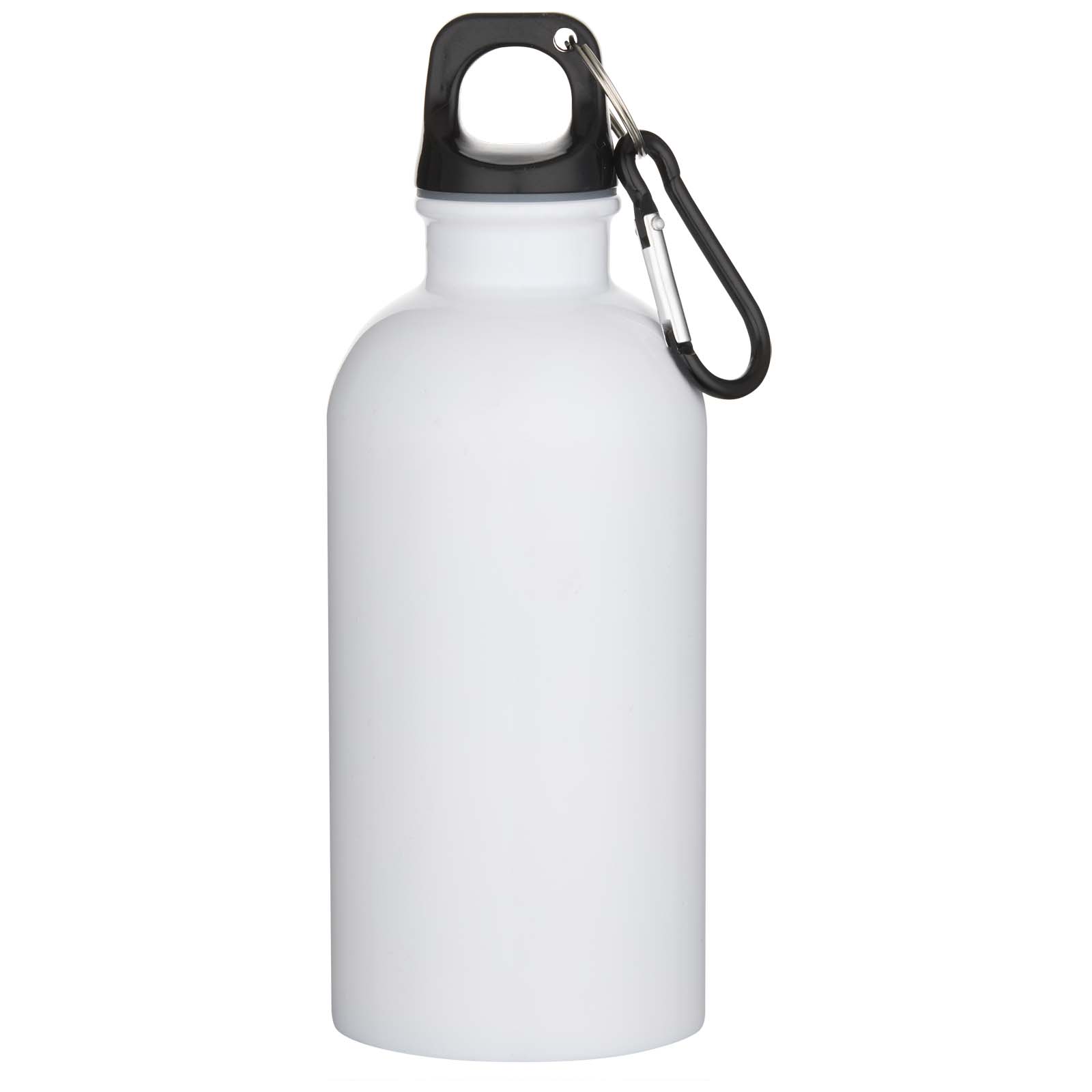 Oregon 400 ml RSC-zertifizierte einwandige Sublimation Trinkflasche aus recyceltem Edelstahl mit Karabinerhaken weiss