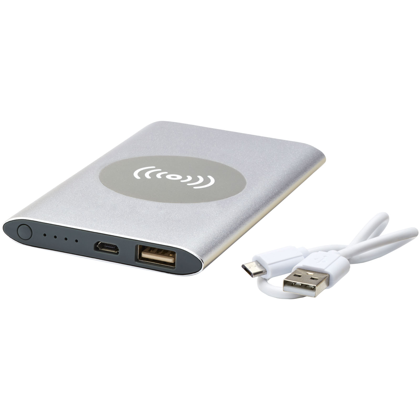 Juice 4000 mAh kabellose Powerbank silber