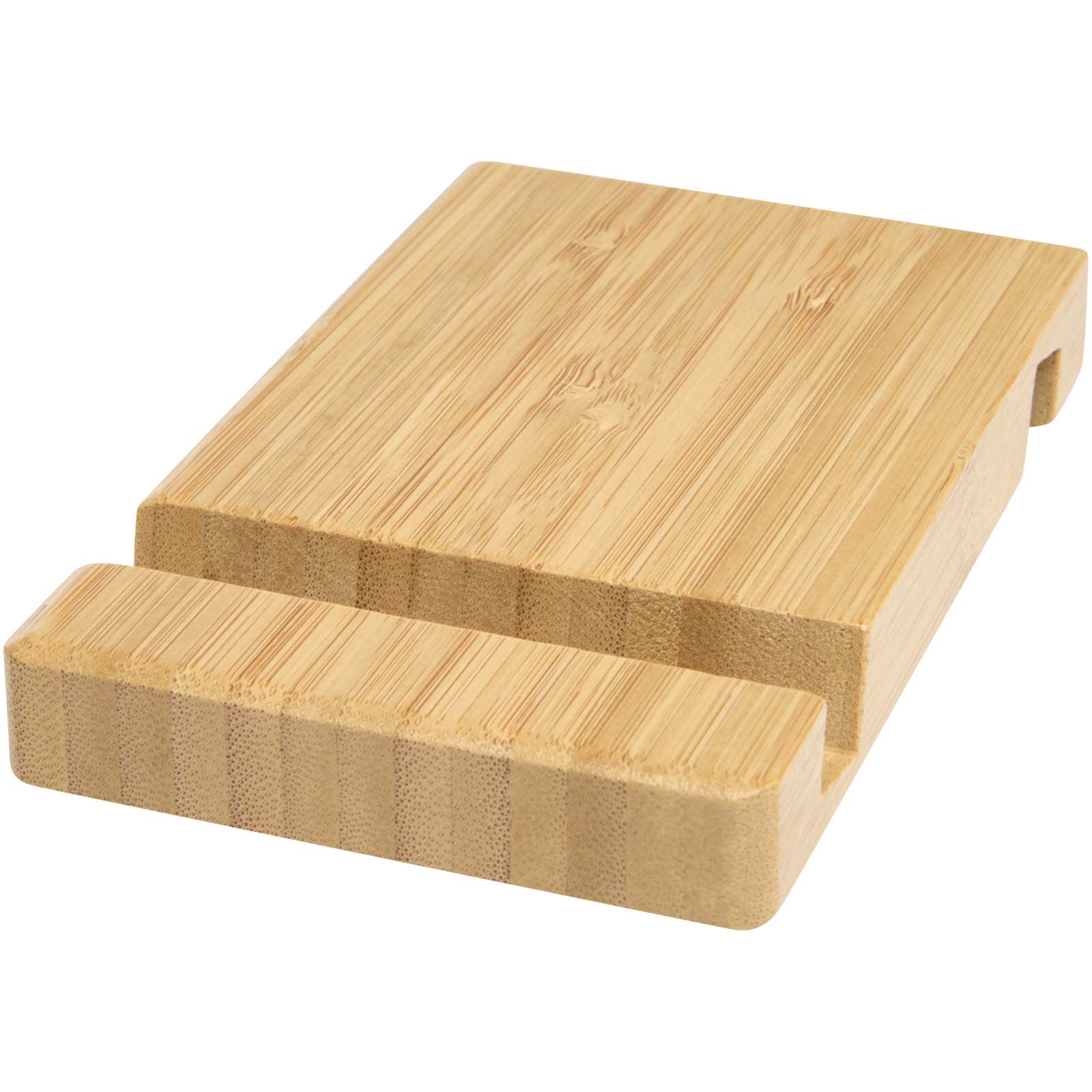 Bubup Bambus 2-winklige Tablet- und Smartphonehalterung holz