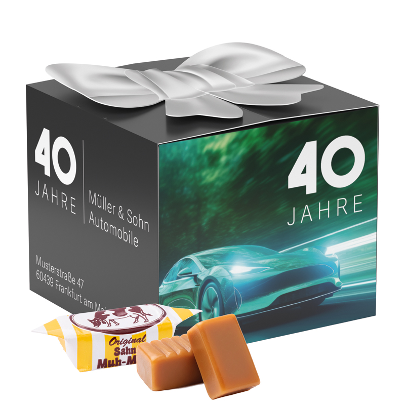 Geschenkbox Midi Schleife, Cavendish & Harvey Double Fruit Bonbons