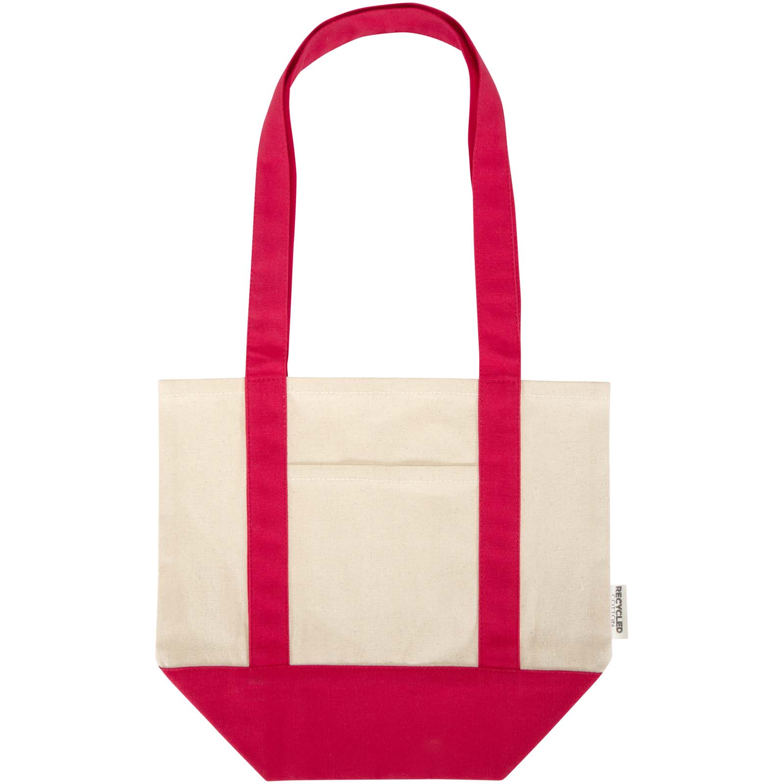 Sam 320 g/m² Mini-Tragetasche aus GRS recycelter Baumwolle rot, natur