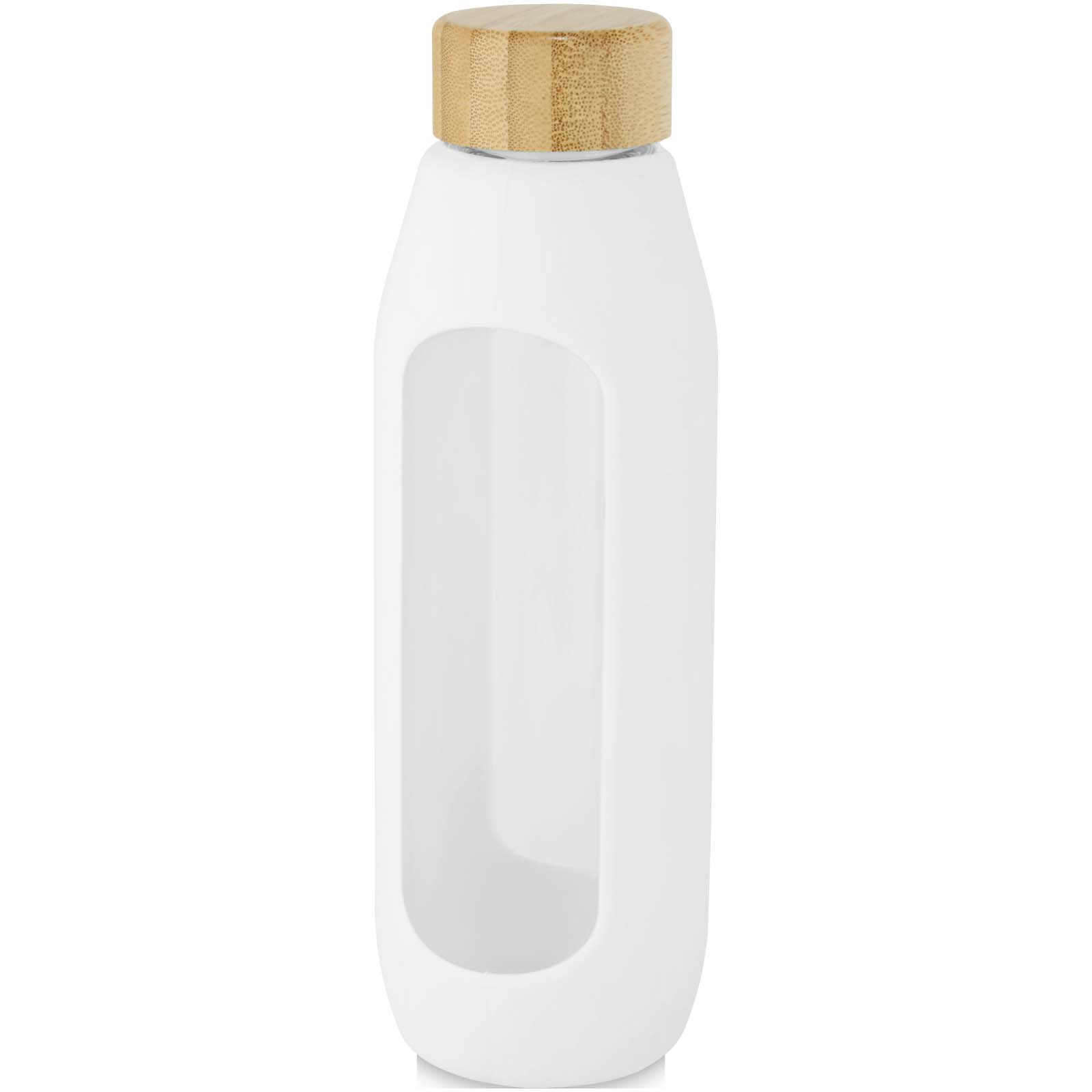Tidan 600 ml Flasche aus Borosilikatglas mit Silikongriff weiss