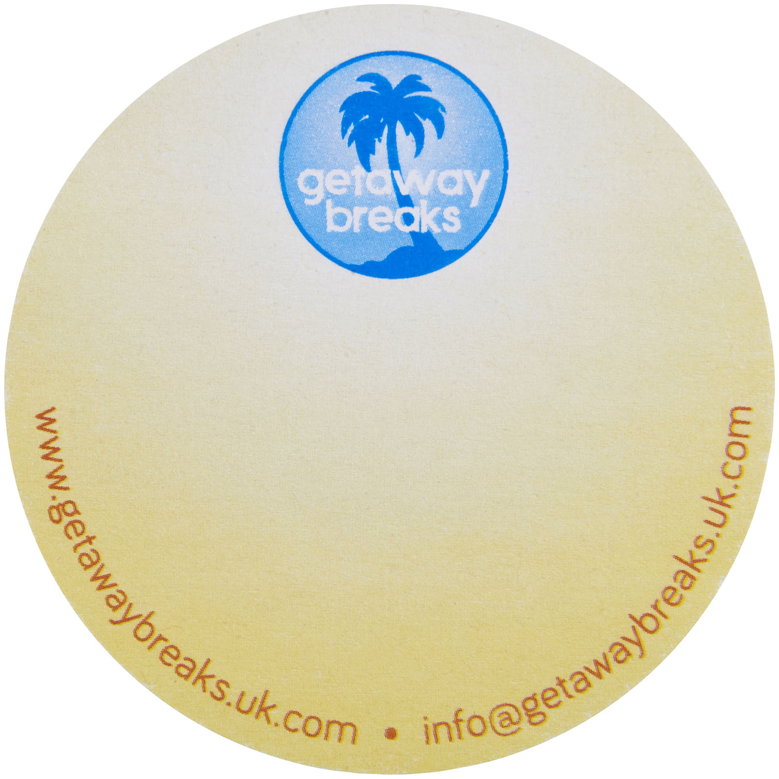 Sticky-Mate® runde recycelte Haftnotizen weiss