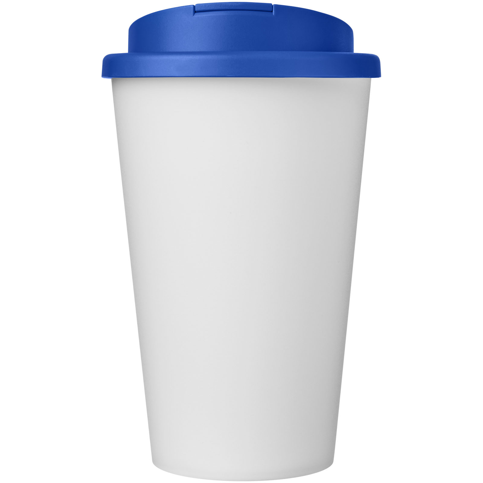 Americano® Eco 350 ml recycelter Becher mit auslaufsicherem Deckel mittelblau, weiss