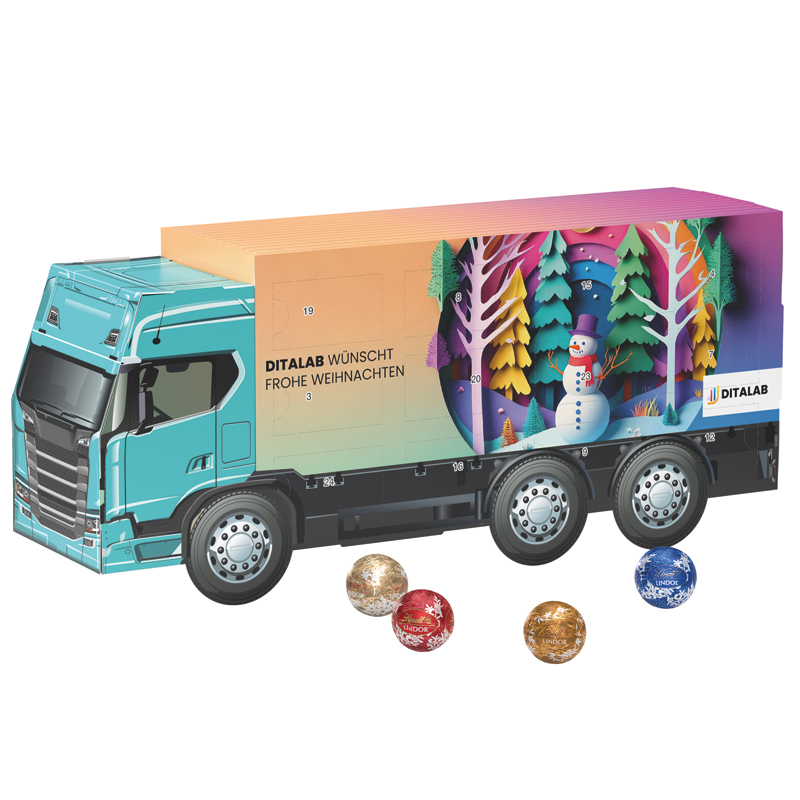 Adventskalender LKW long, Milka Schokotäfelchen