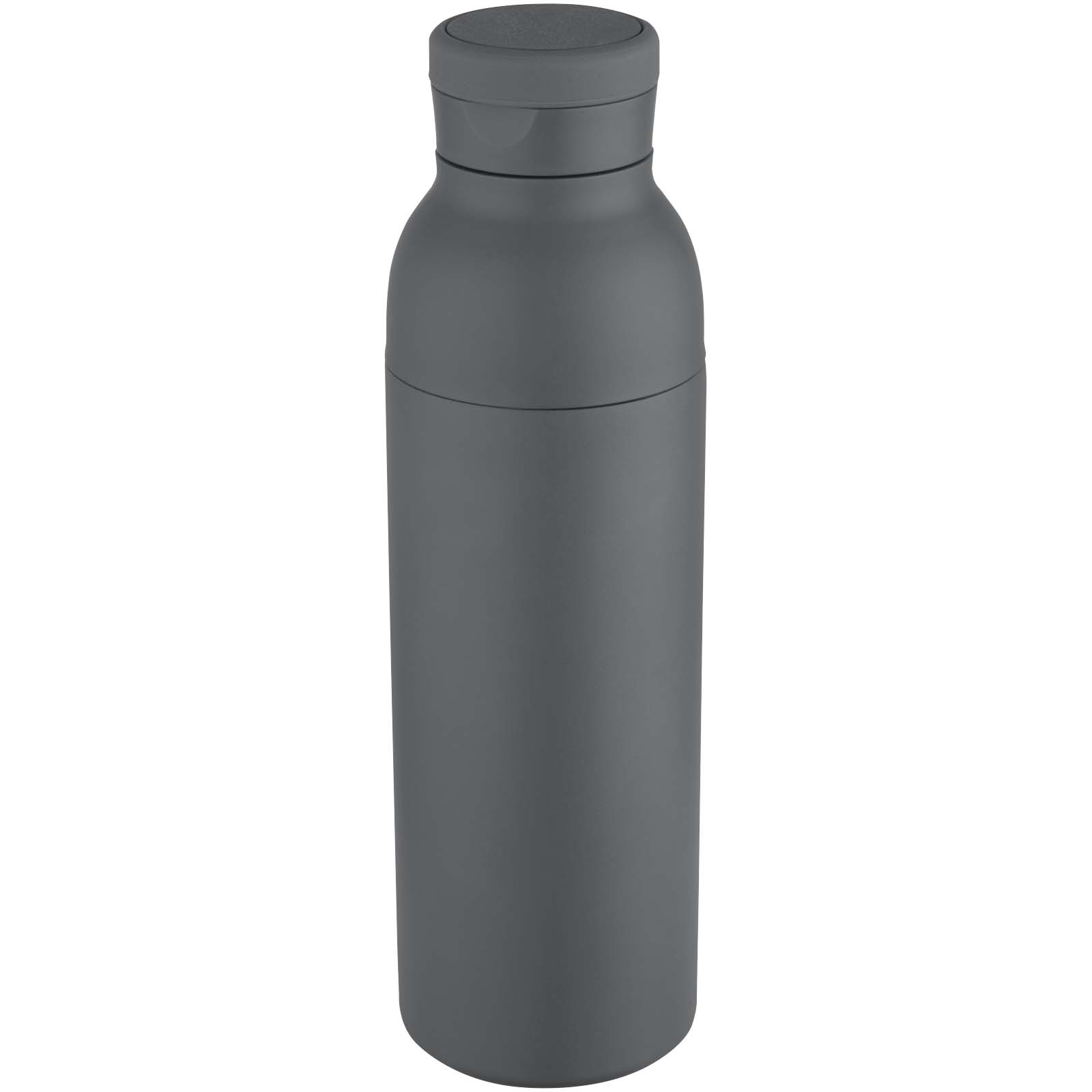 Illuminate 650 ml RCS doppelwandige Isolierflasche aus recyceltem Edelstahl dämmergrau