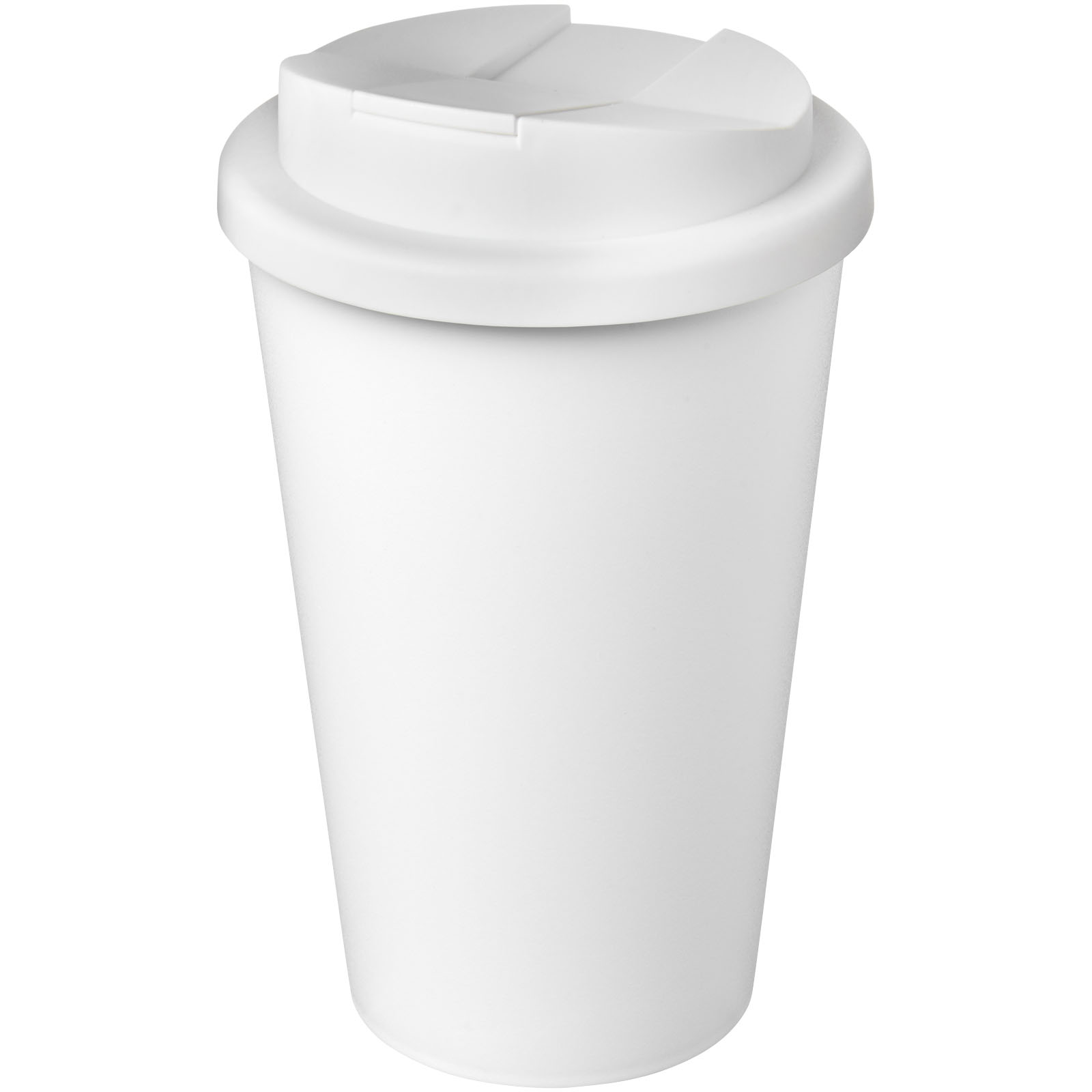 Americano® Eco 350 ml recycelter Becher mit auslaufsicherem Deckel weiss