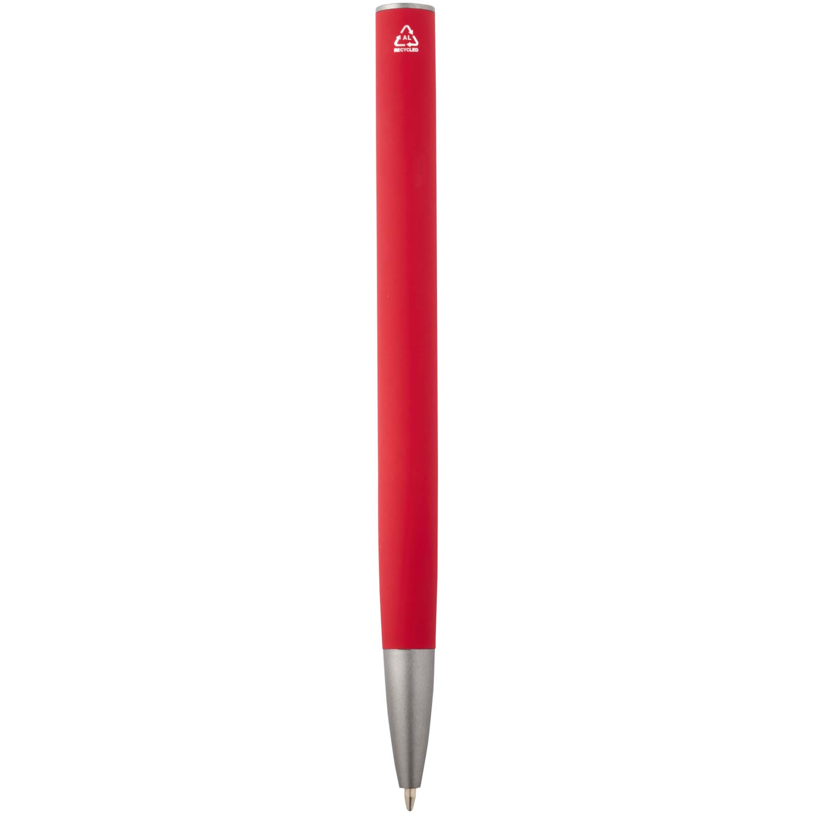 Ziguur Kugelschreiber aus recyceltem Aluminium (blaue Mine) rot
