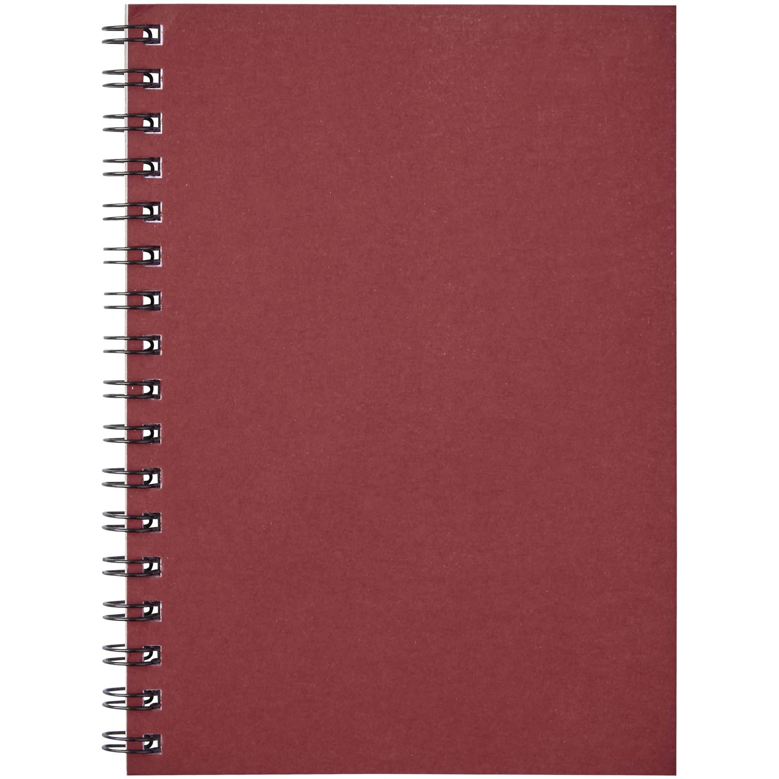 Desk-Mate® A6 farbiges Notizbuch mit Spiralbindung rot