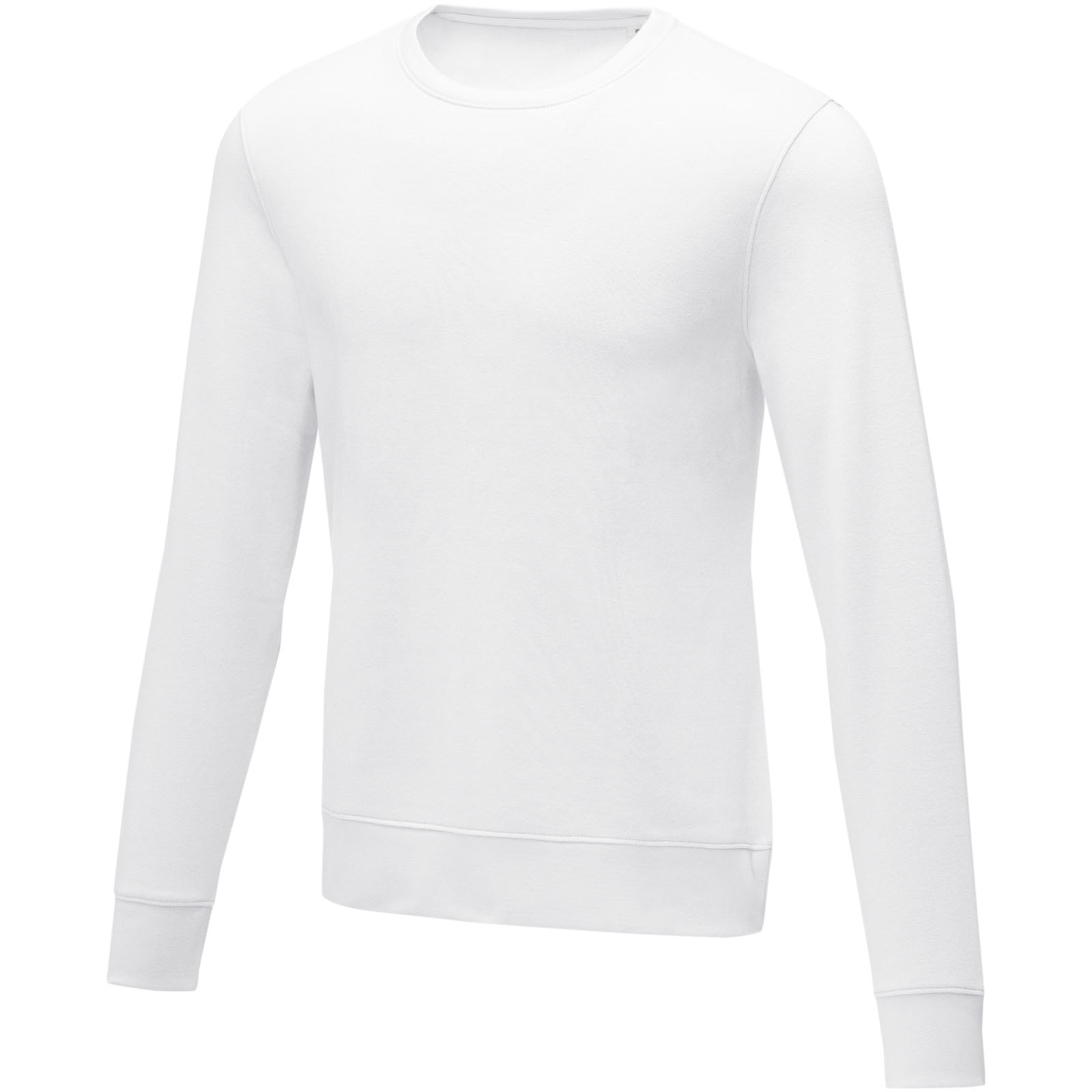 Charon 240 g/m² Herrenpullover mit Rundhalsausschnitt weiss