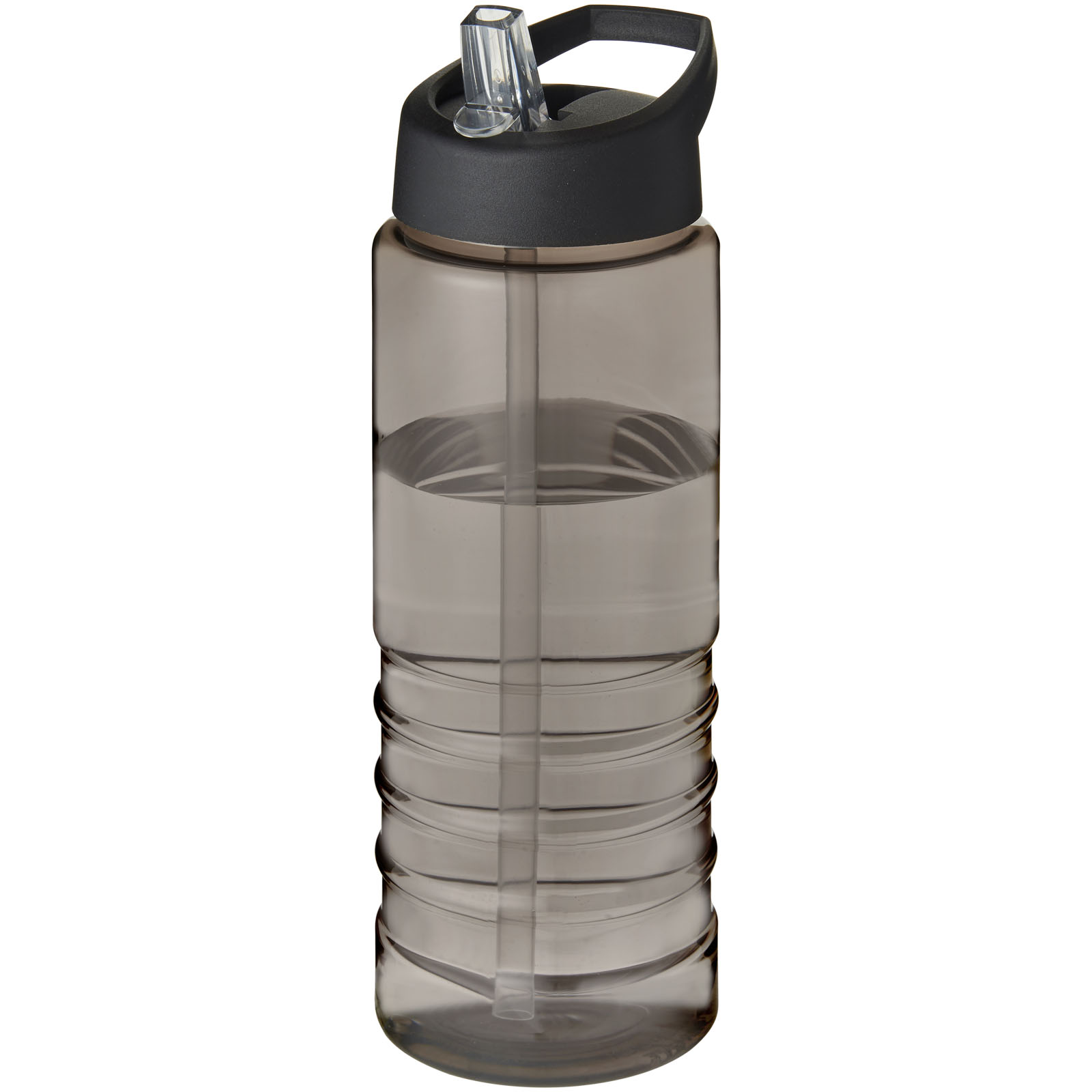 H2O Active® Eco Treble 750 ml Sportflasche mit Stülpdeckel kohle, schwarz