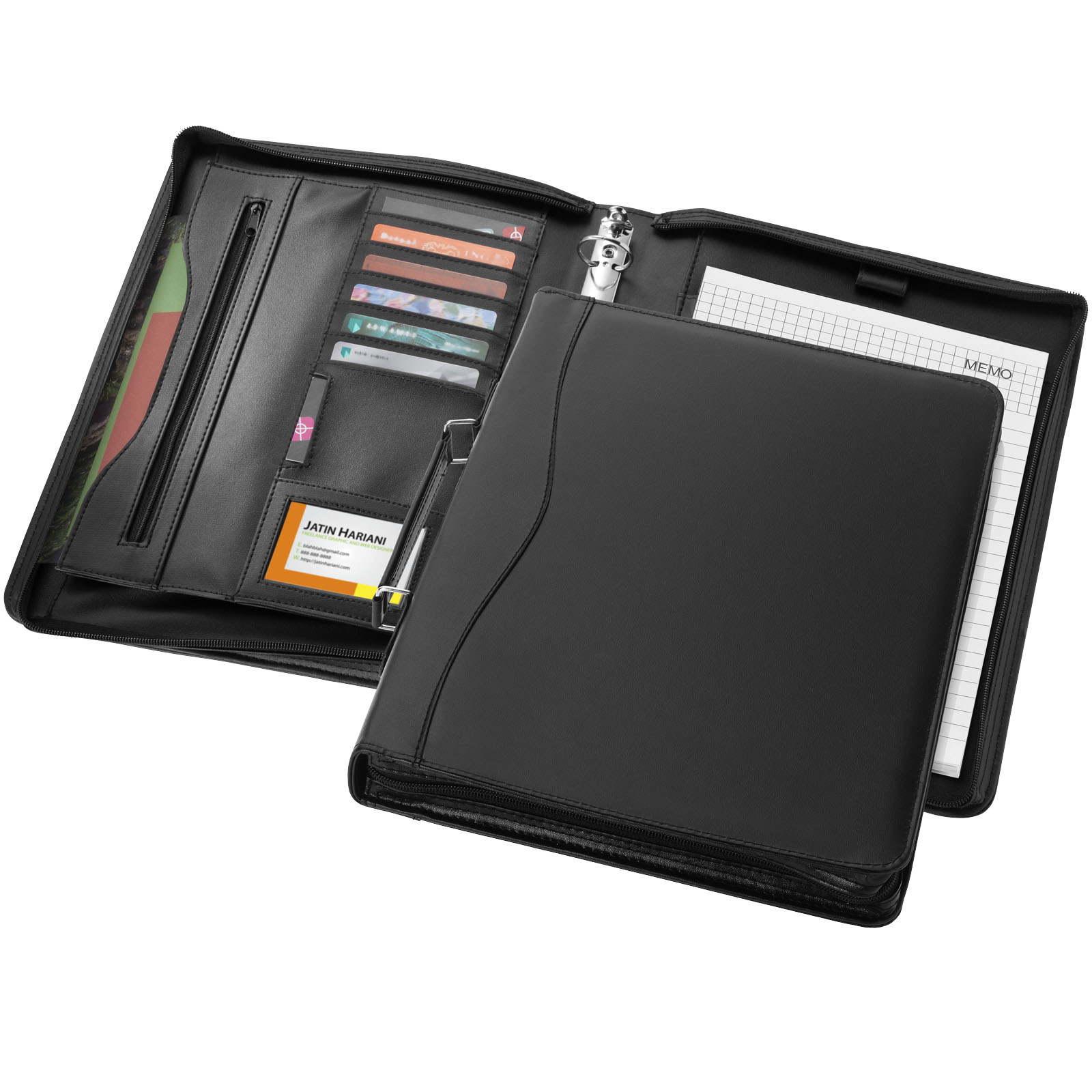 Ebony A4 Aktenmappe schwarz