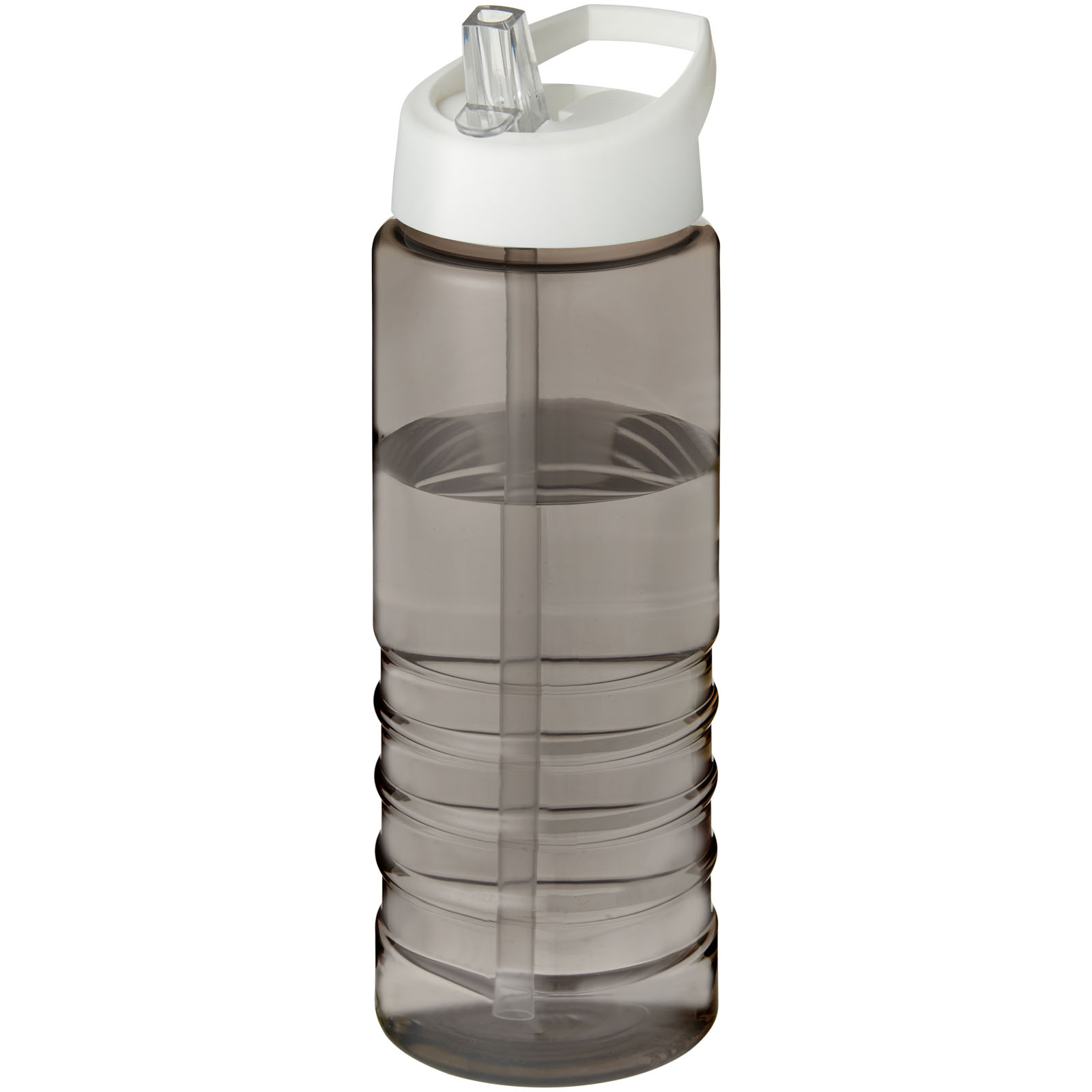 H2O Active® Eco Treble 750 ml Sportflasche mit Stülpdeckel kohle, weiss