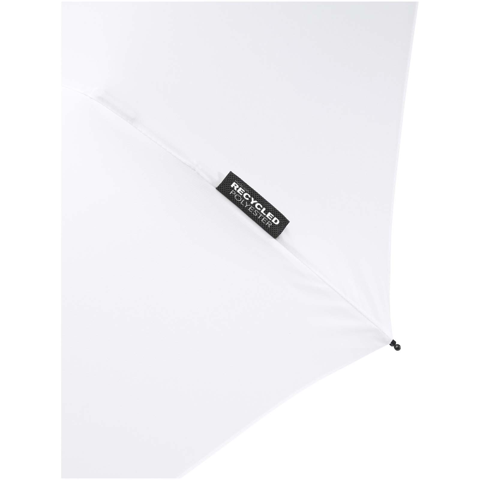 Birgit 21'' faltbarer winddichter Regenschirm aus recyceltem PET weiss