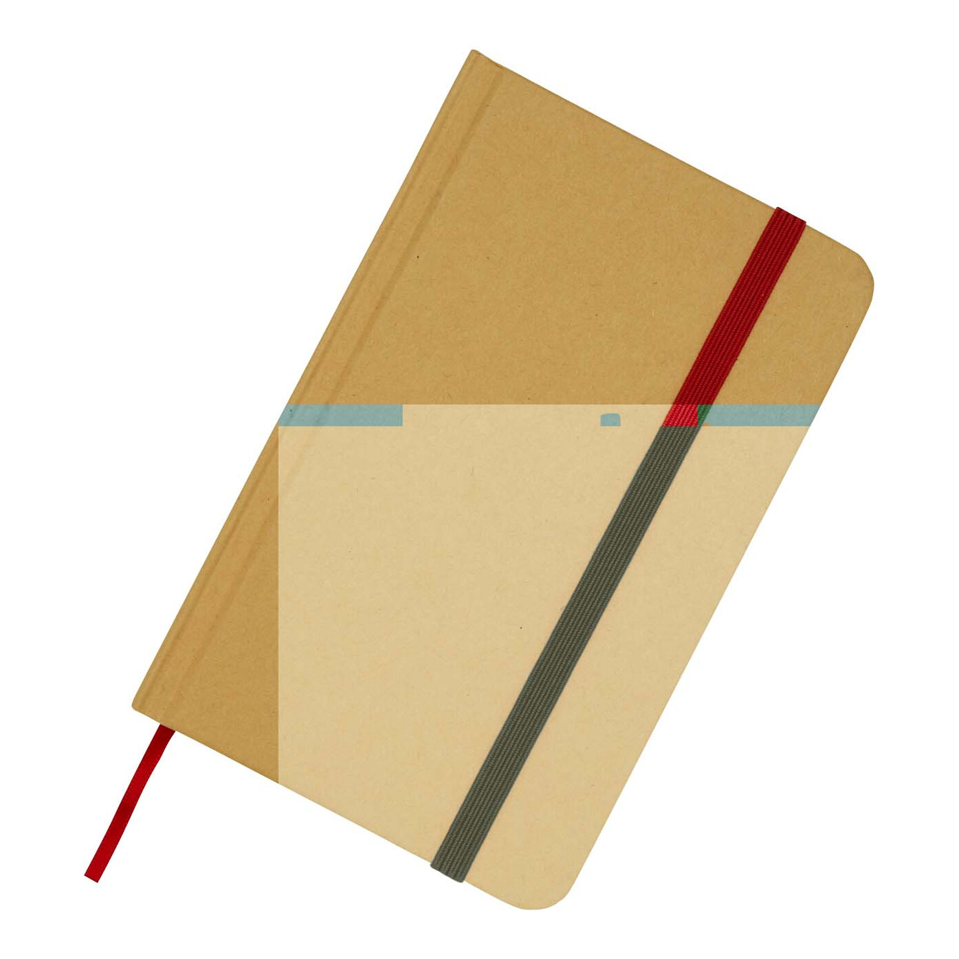 Reed A6 Hardcover Notizbuch, blanko, aus recyceltem Material waldgrün