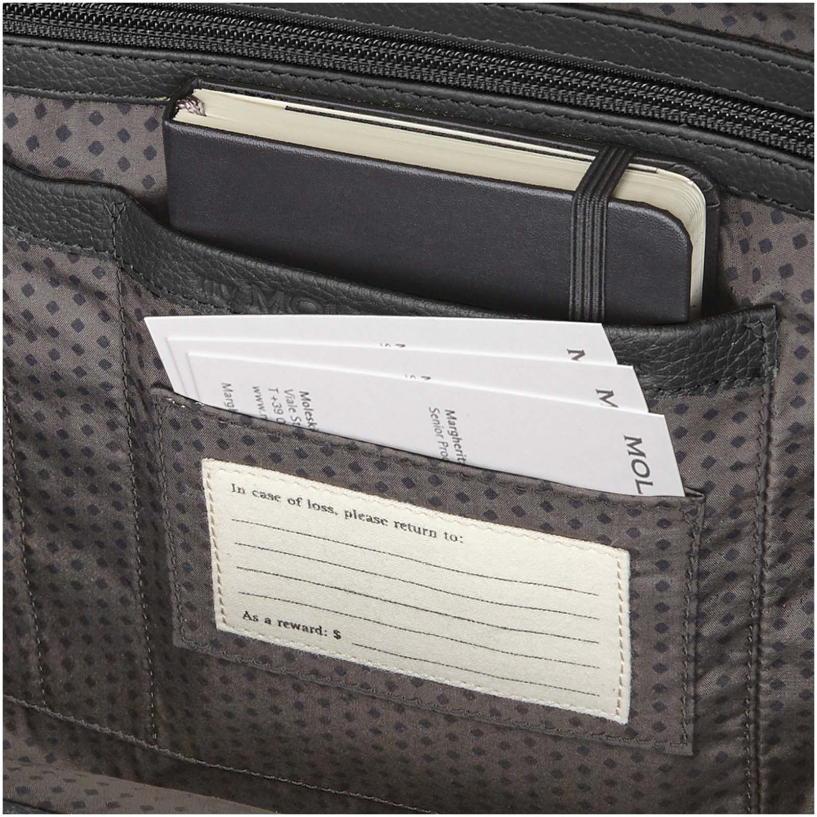 Moleskine Classic Rucksack aus Leder schwarz