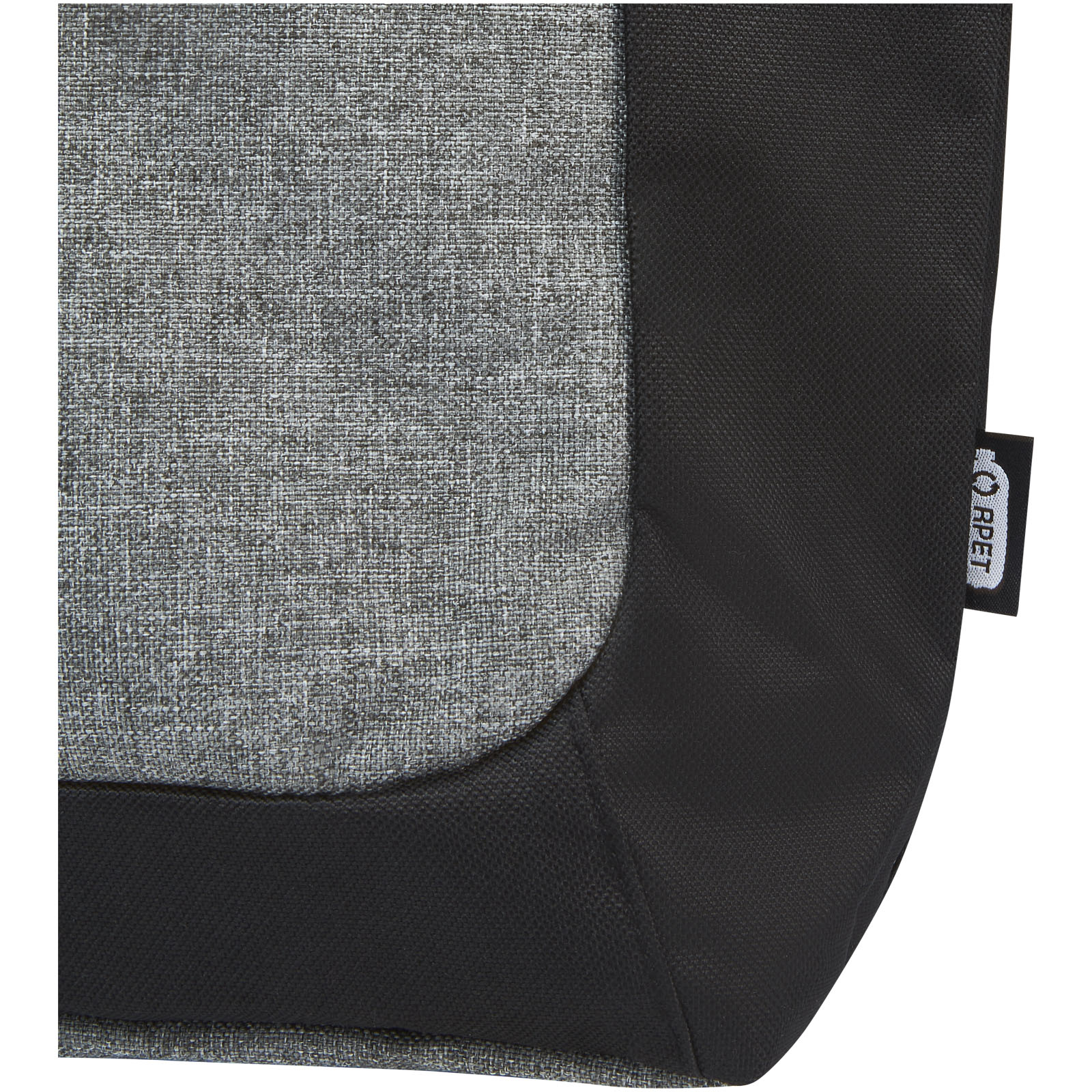 Reclaim GRS recycelte Tragetasche mit Reißverschluss 15 L schwarz, heather grau