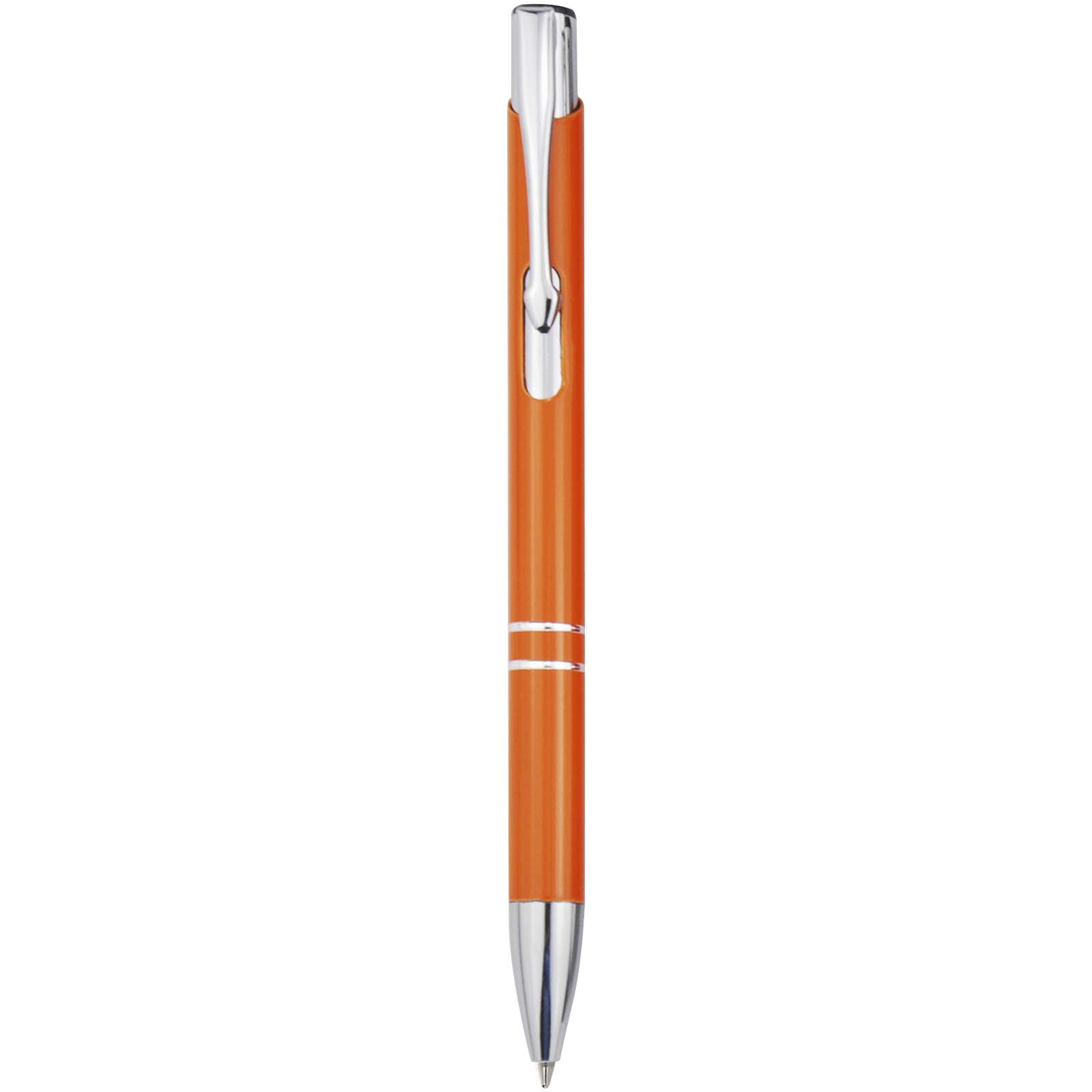 Moneta Kugelschreiber aus recyceltem Aluminium (blaue Mine) orange
