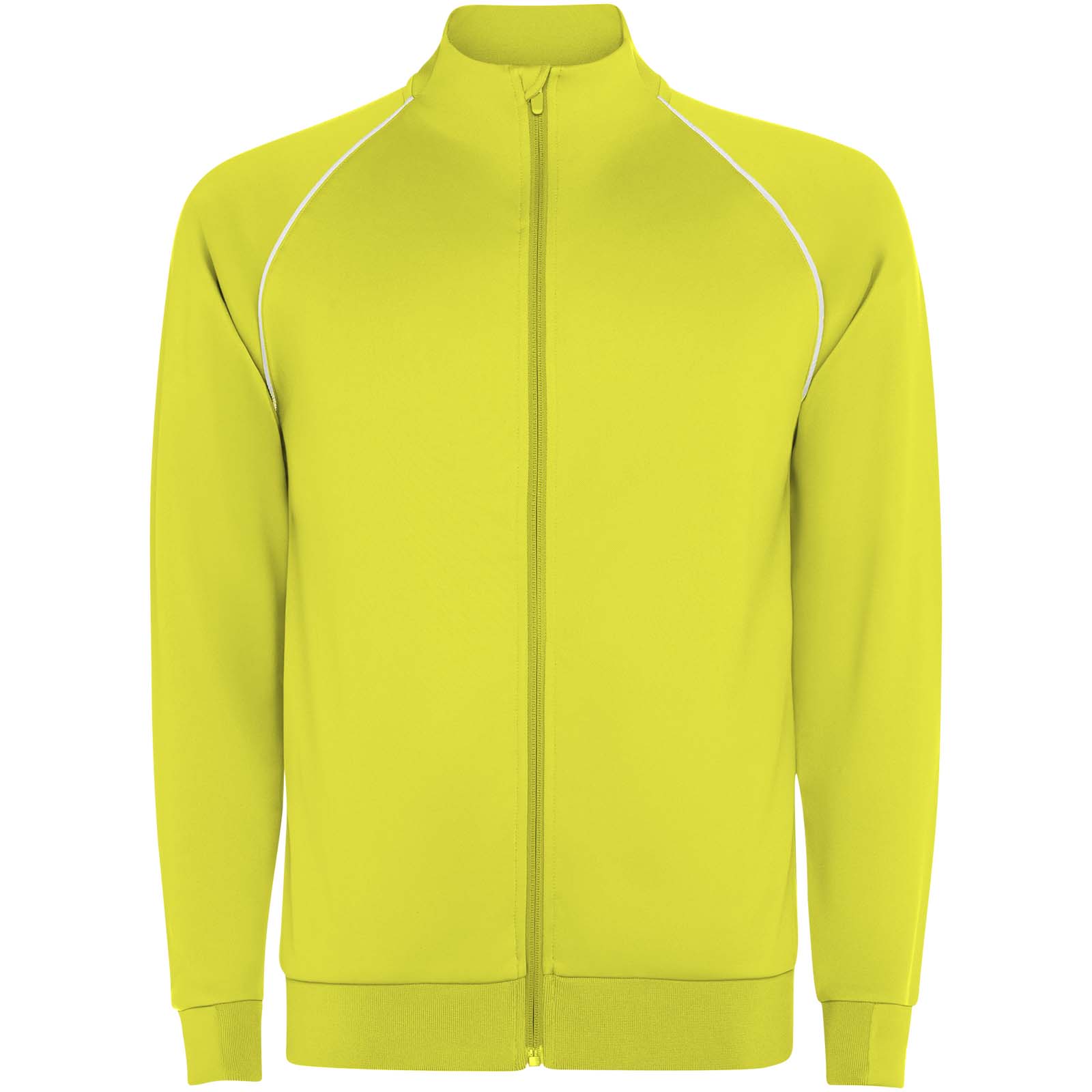 Valier Herren Sweatshirt mit durchgehendem Reißverschluss fluorgelb